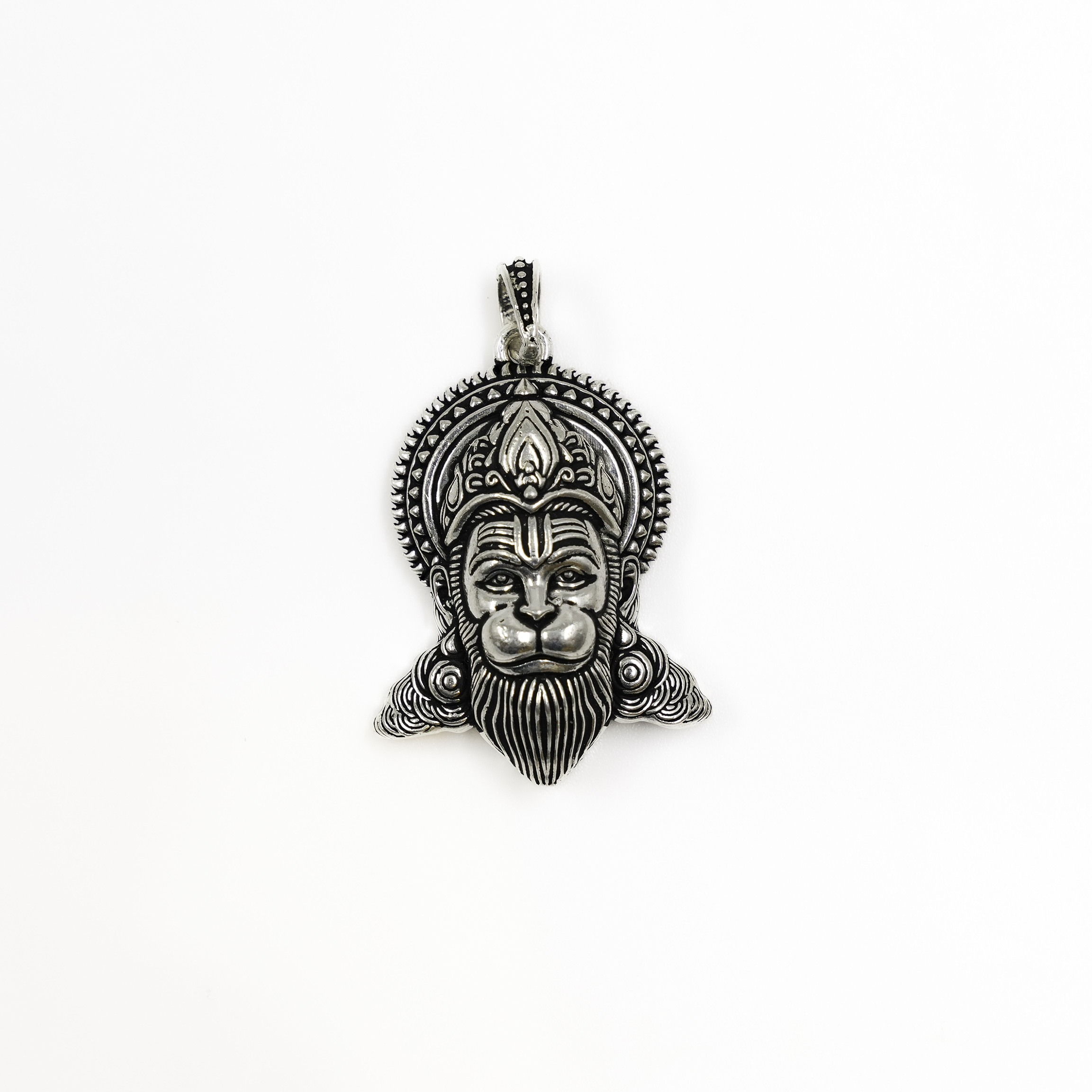 Raag Silver Jewellery - Artisan Sterling Silver Hanuman Pendant Religious