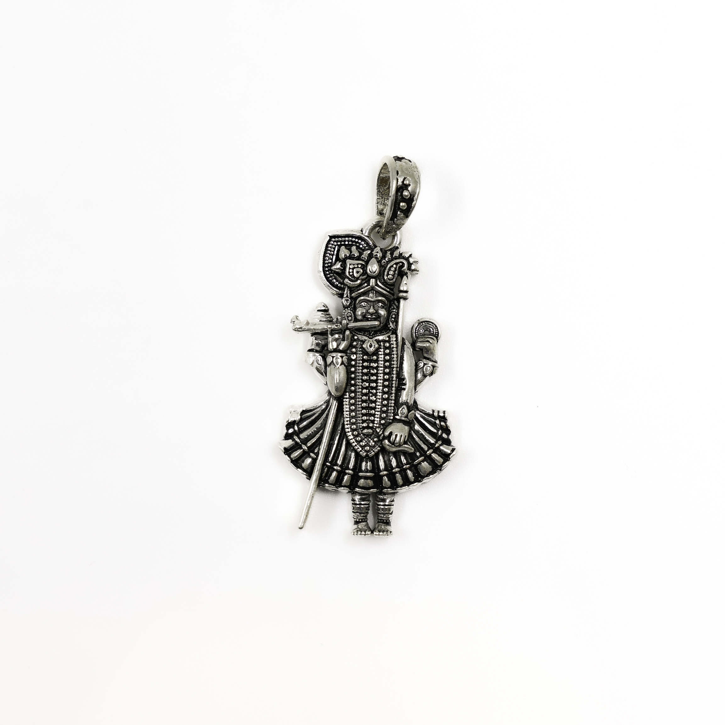 Raag Silver Jewellery - Ethnic Silver Lord Krishna Idol Pendant