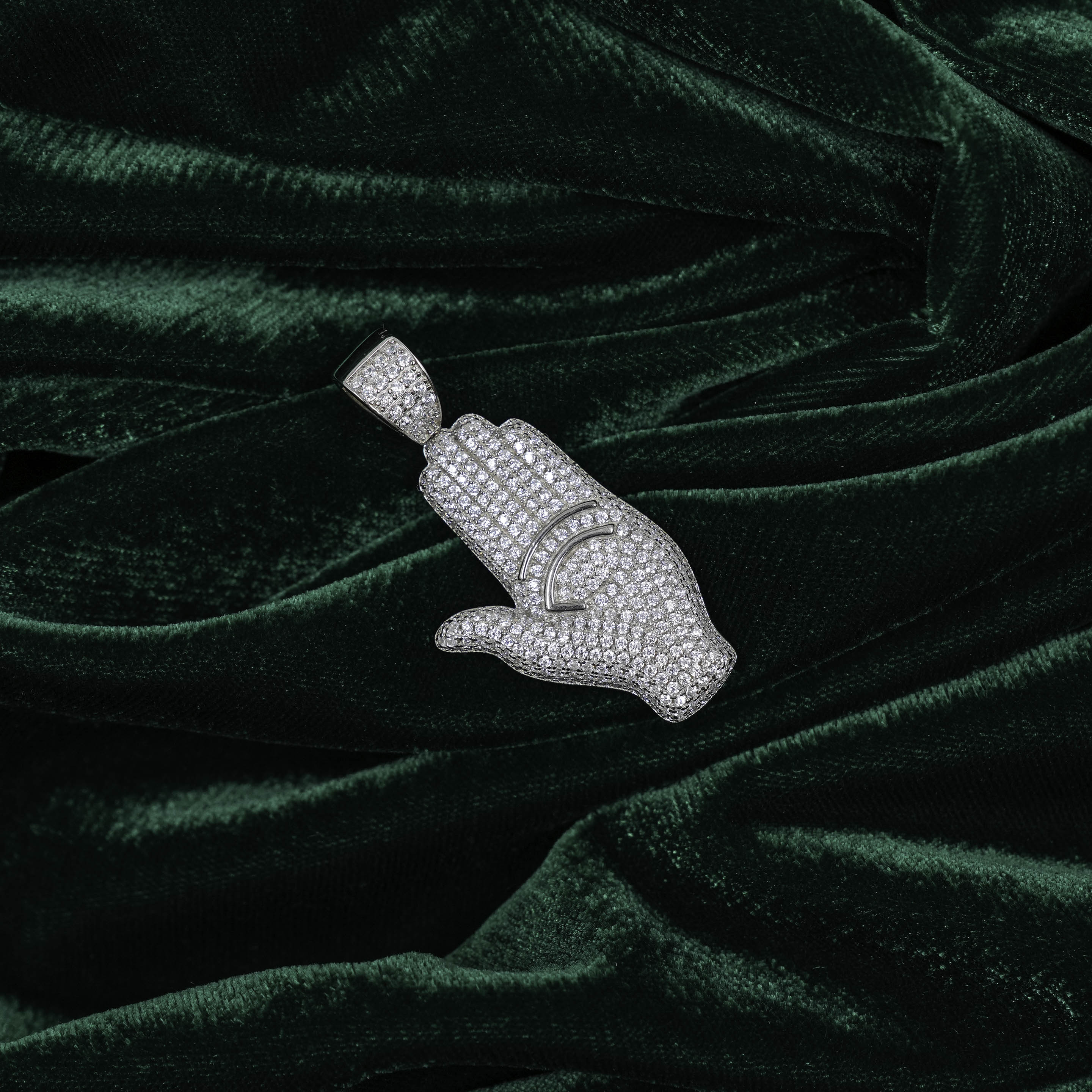 Elegant Sterling Silver Hand Pendant