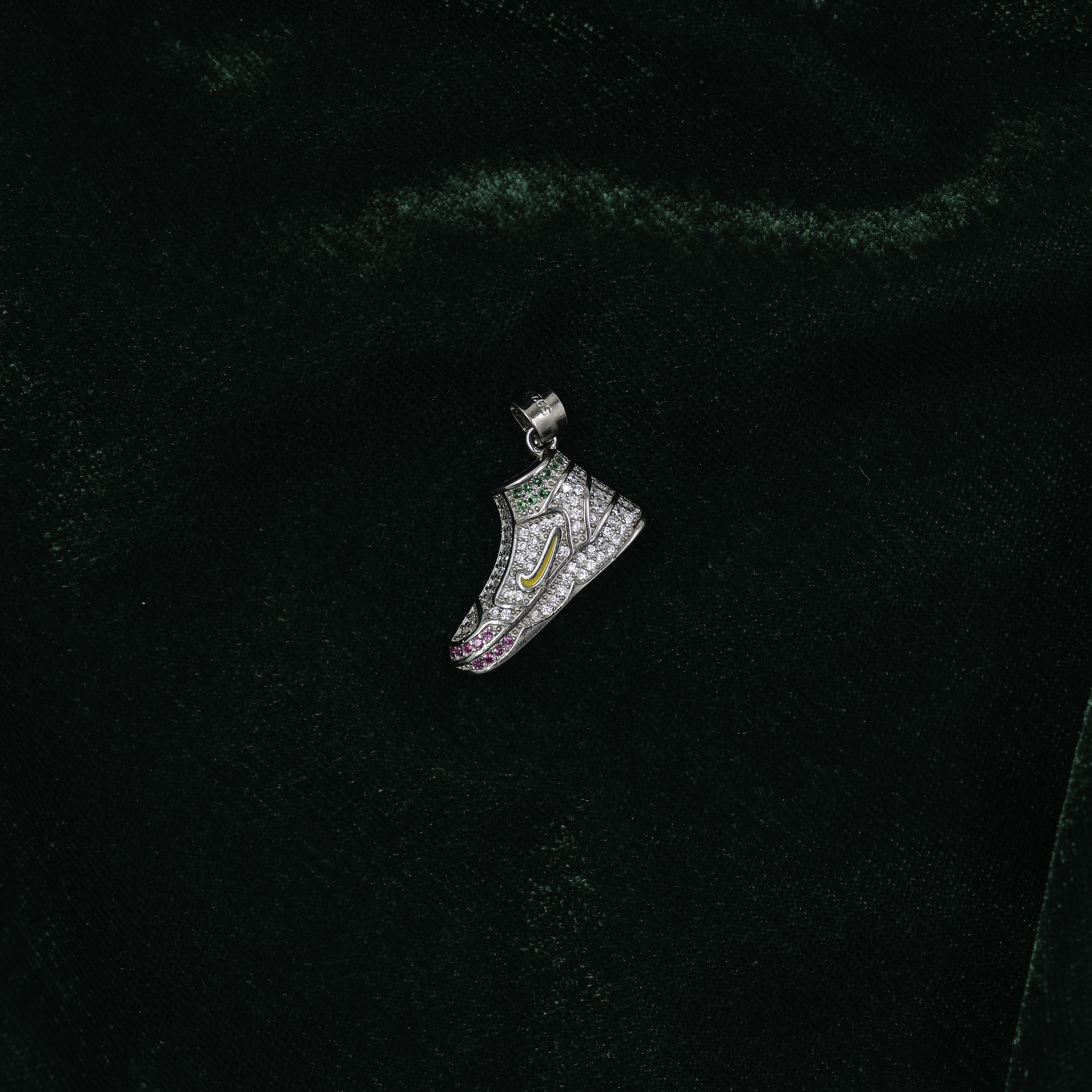 Silver Cubic Zirconia Multi Coloured Stone