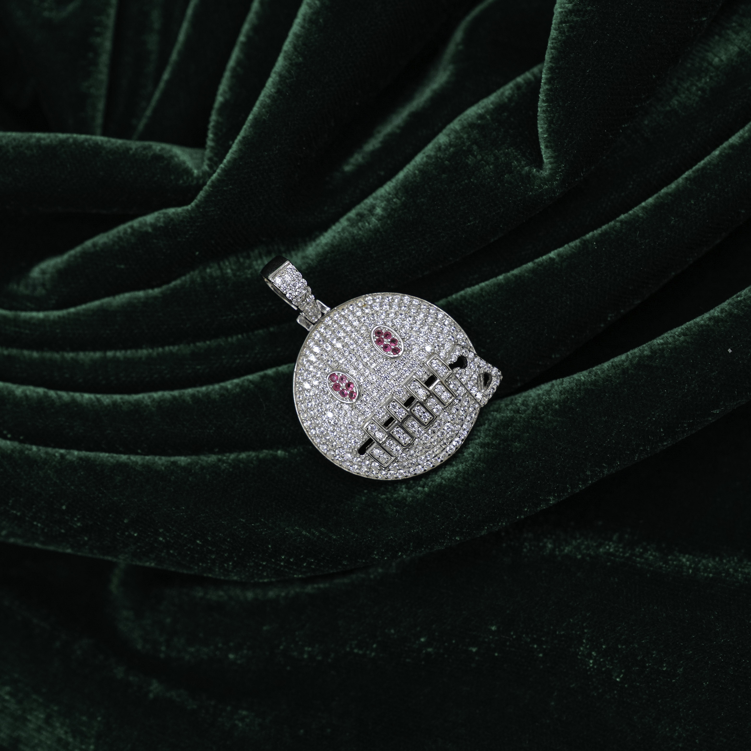 Modern Silver Skull Pendant Necklace