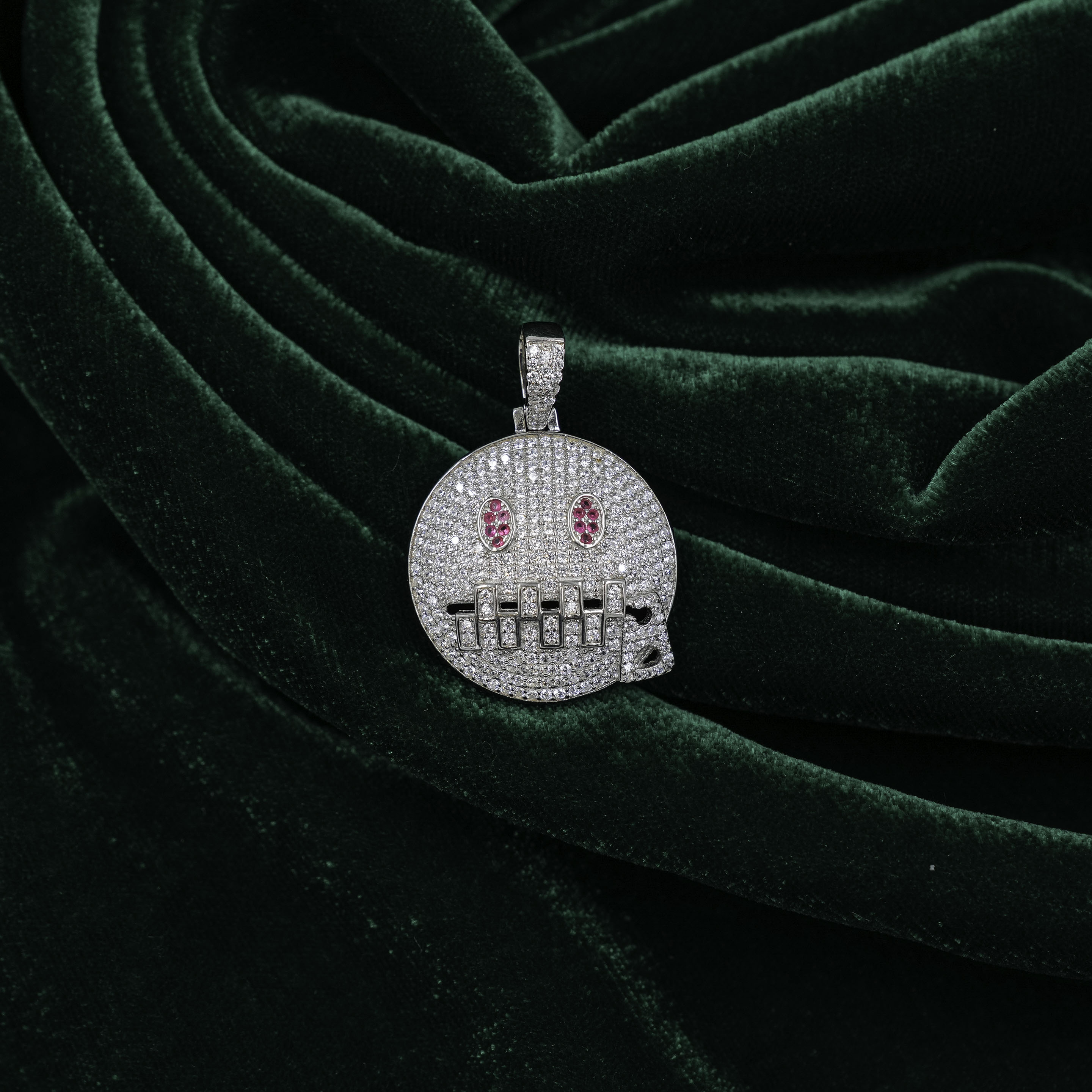 Raag Silver Jewellery - Modern Silver Skull Pendant Necklace