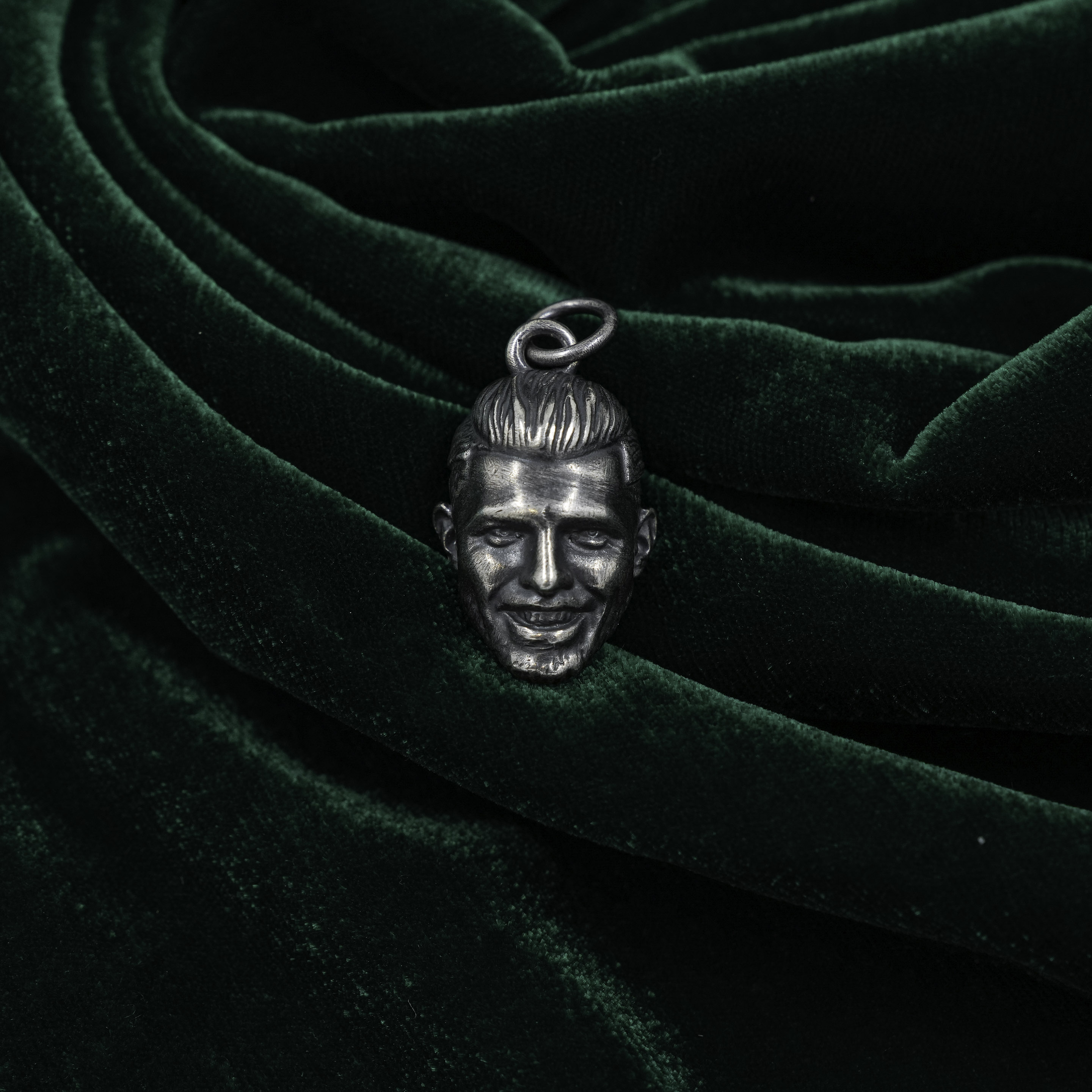 Raag Silver Jewellery - Silver Human Face Silver Pendant Necklace