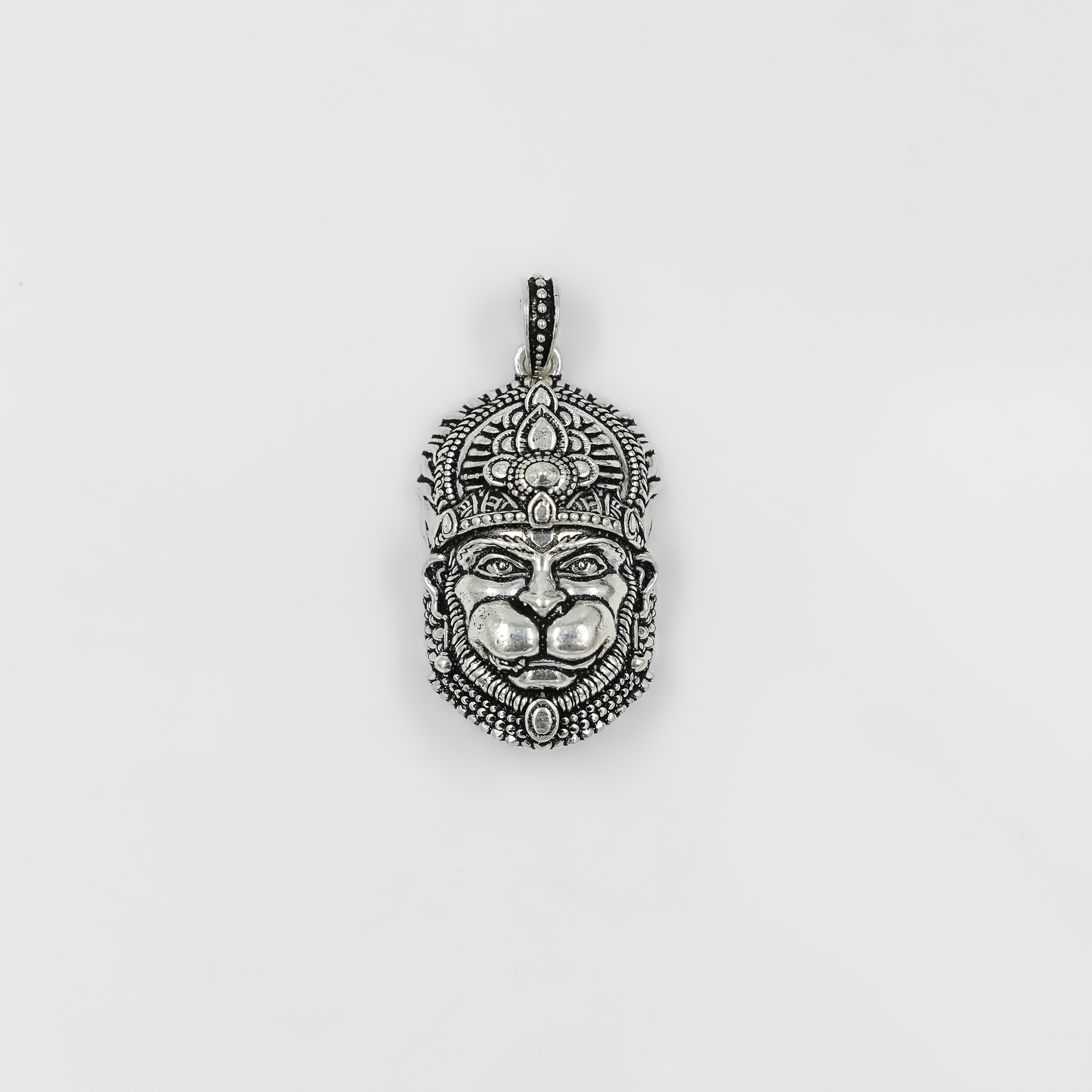 Raag Silver Jewellery - Elegant Silver Hanuman Pendant Detailed Piece