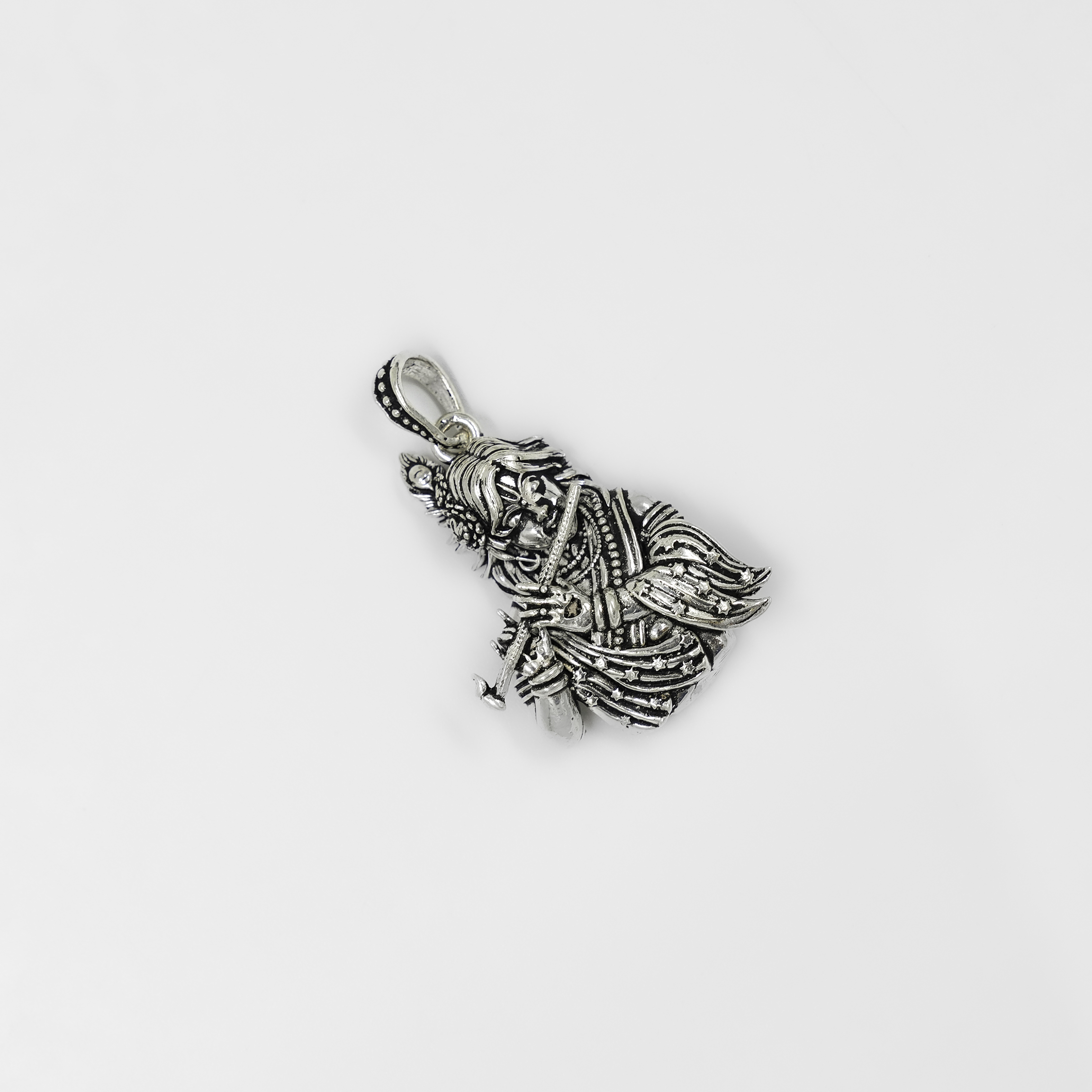 Artisan Crafted Sterling Silver Krishna Pendant