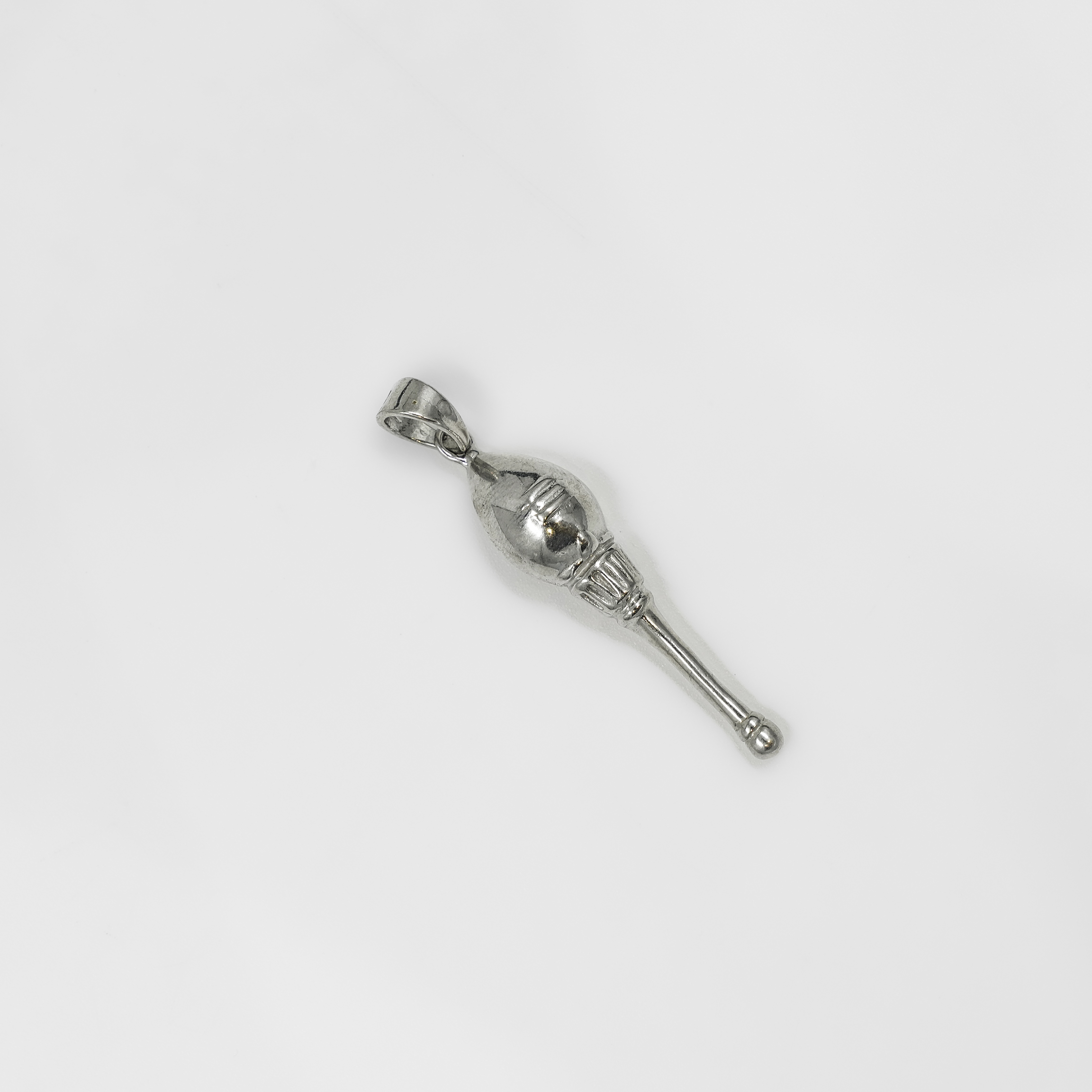 Elegant Silver Lord Hanuman Gada Pendant