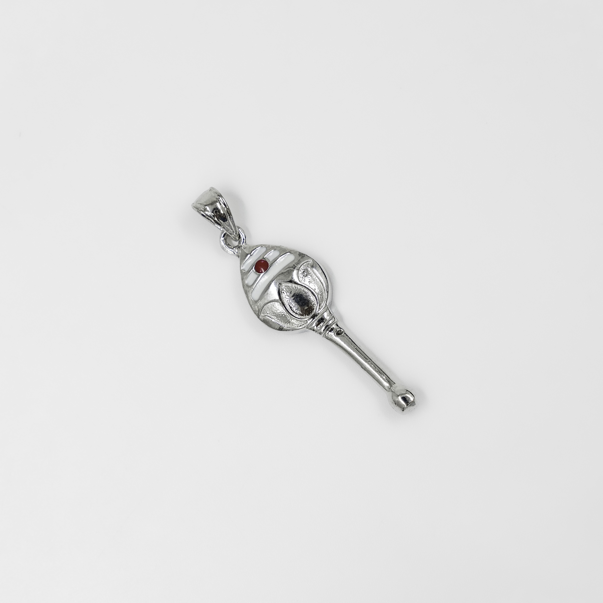 Elegant Silver Shiva Lingam Trishul Pendant