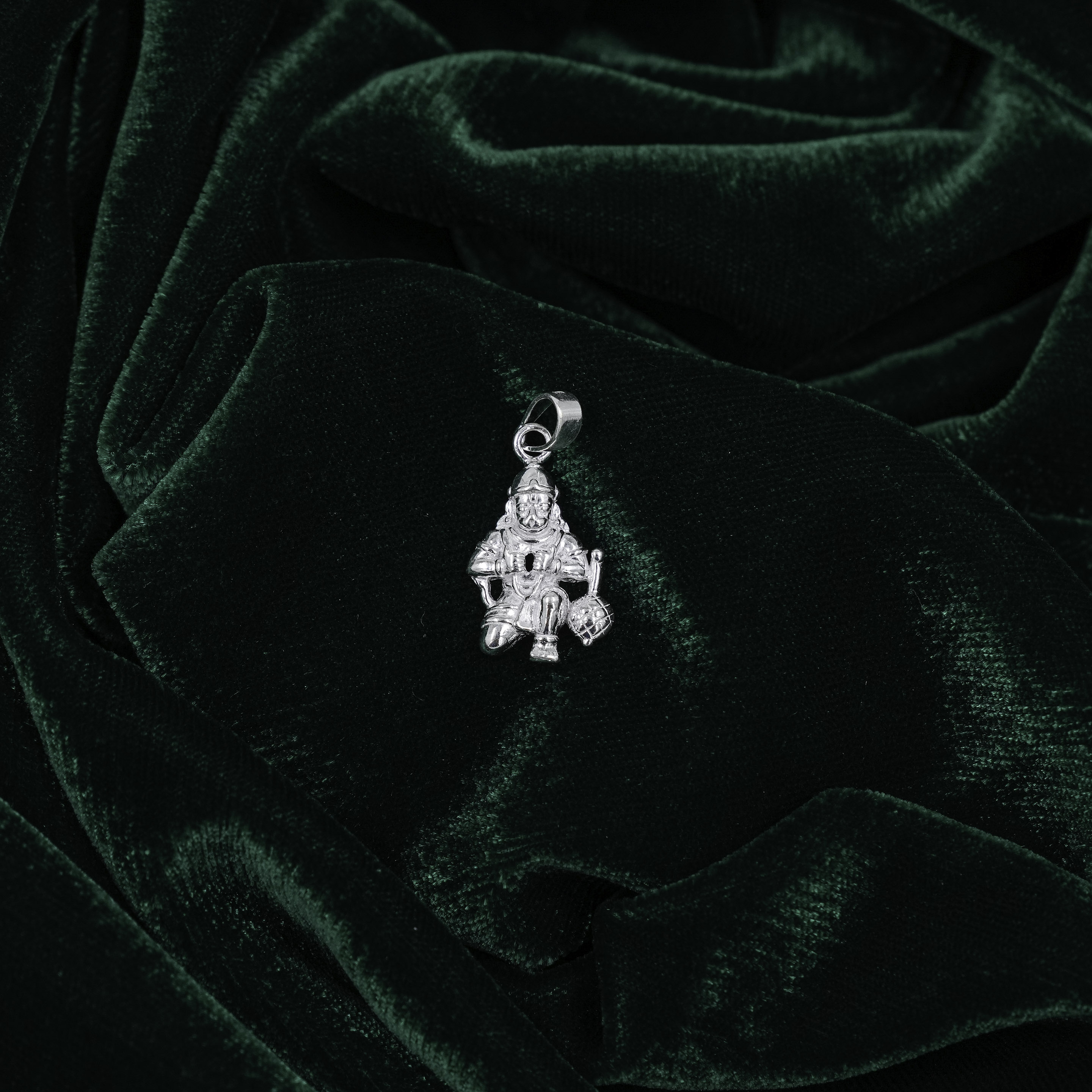 Raag Silver Jewellery - Elegant Silver Hanuman Pendant Unique Religious