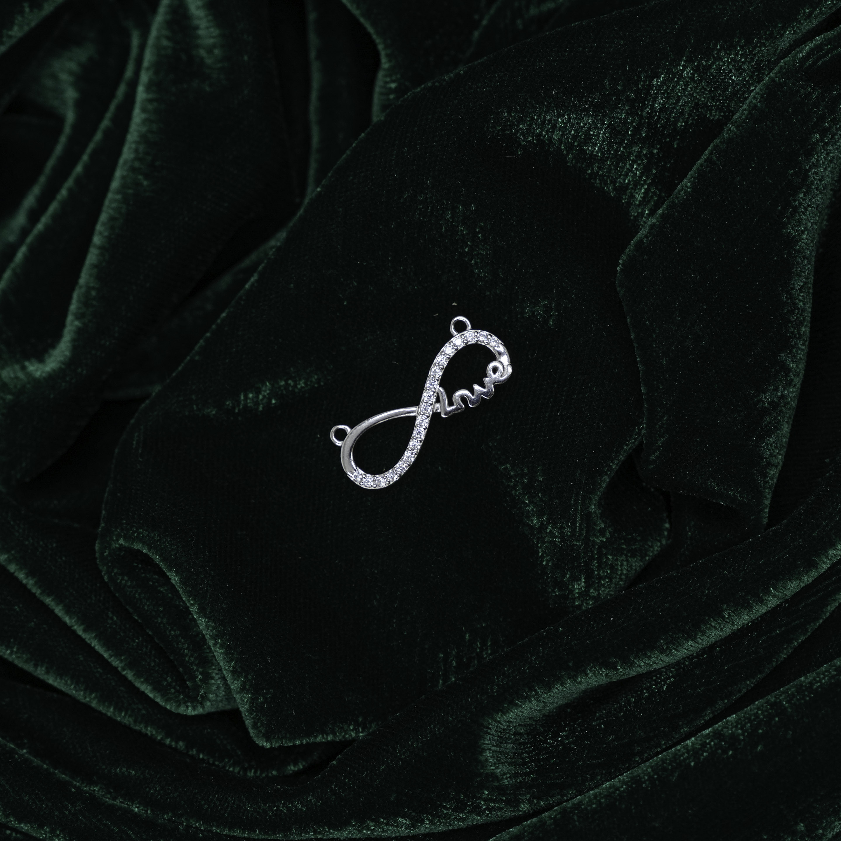 Elegant Silver Infinity Love Pendant Necklace