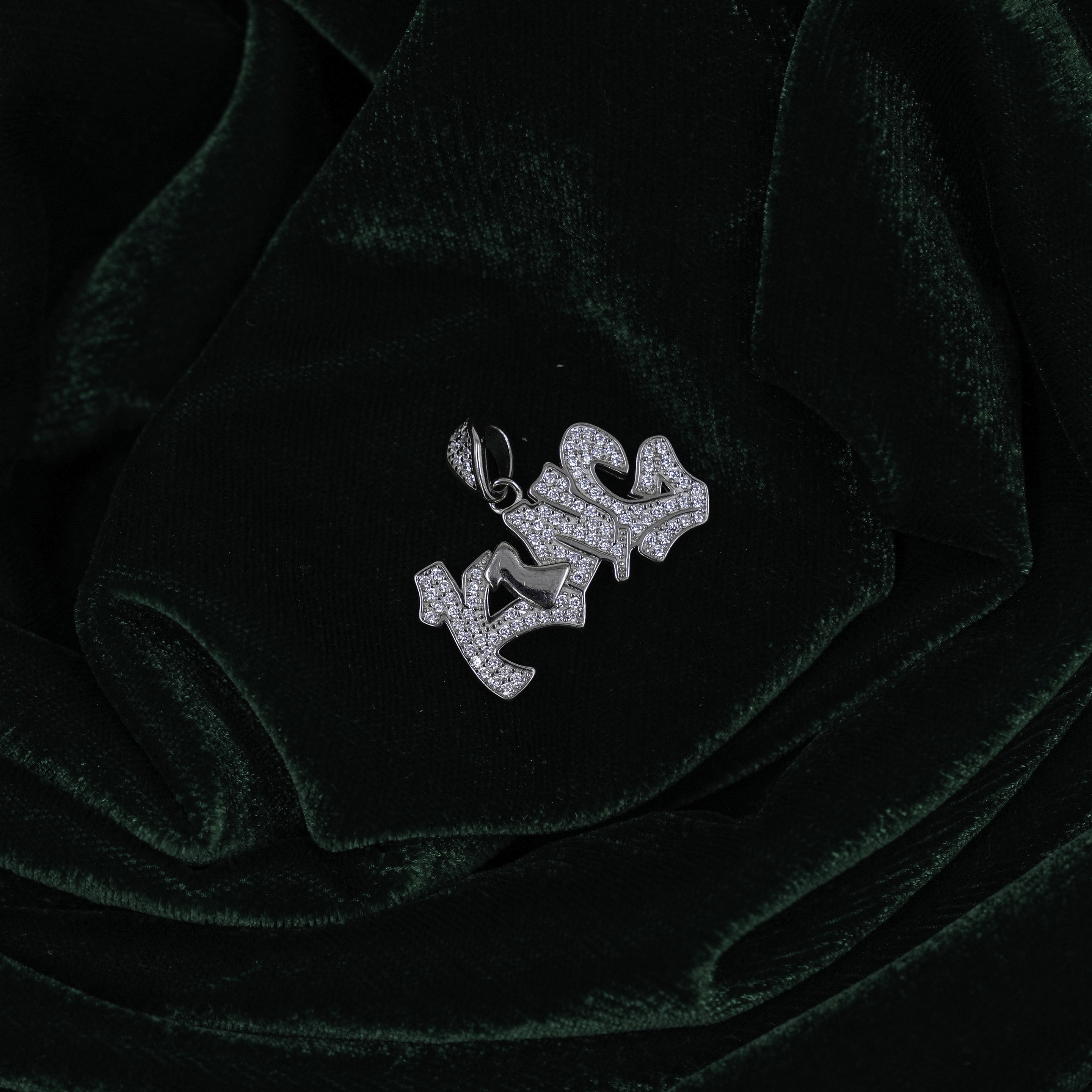 Raag Silver Jewellery - Generic Silver King Pendant Necklace Embellished