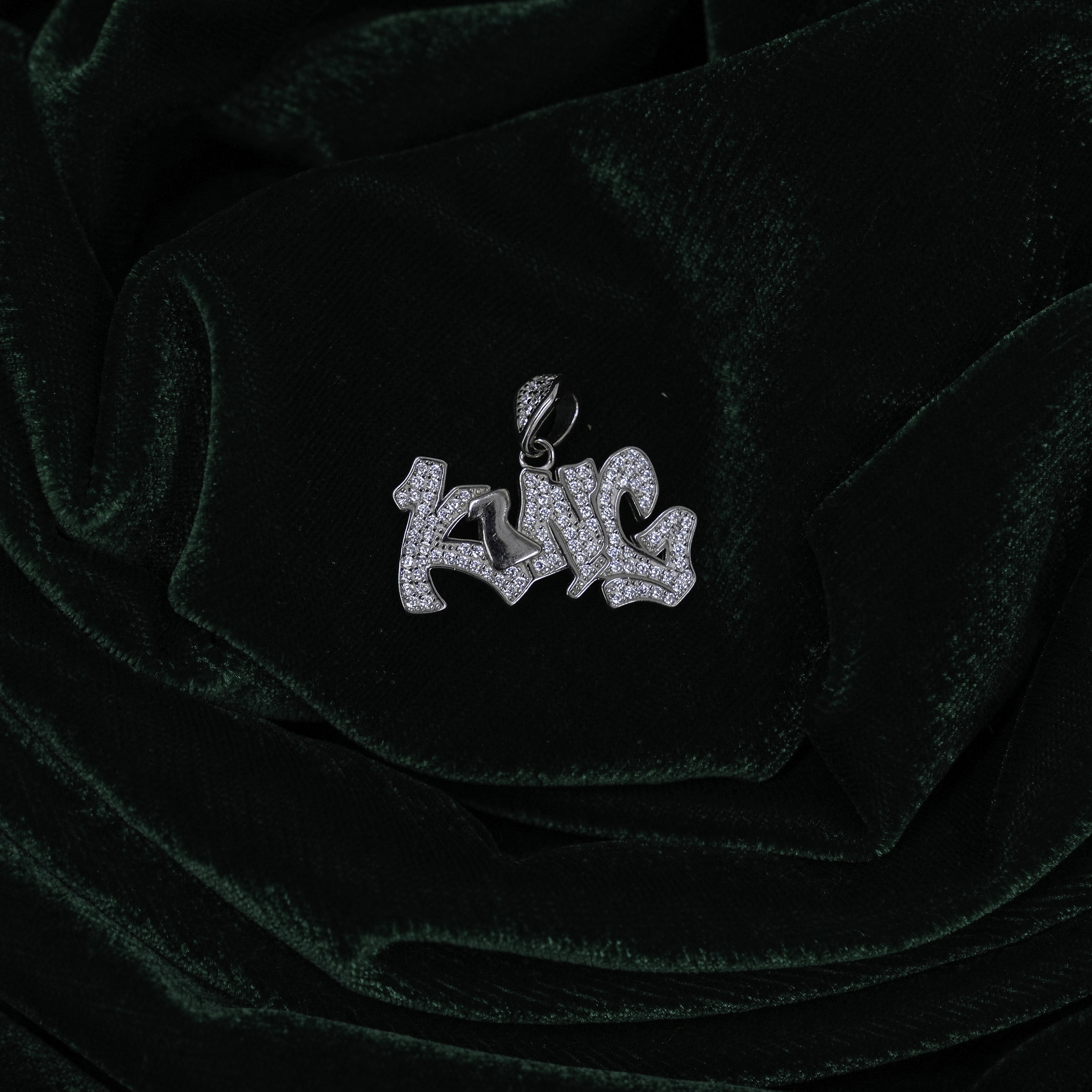 Raag Silver Jewellery - Generic Silver King Pendant Necklace Embellished