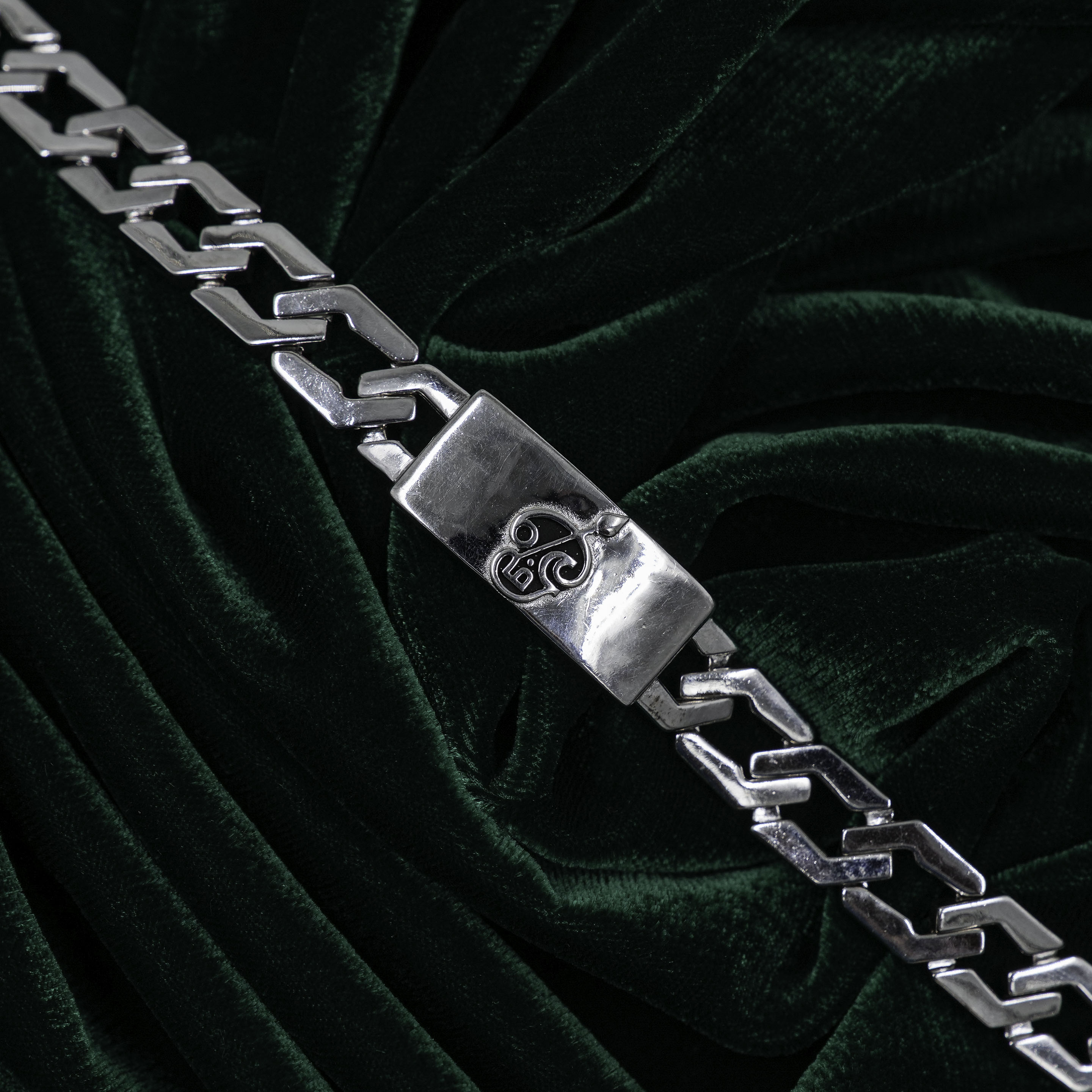 Raag Silver Jewellery - Silver Skull Chain Link Bracelet Unisex