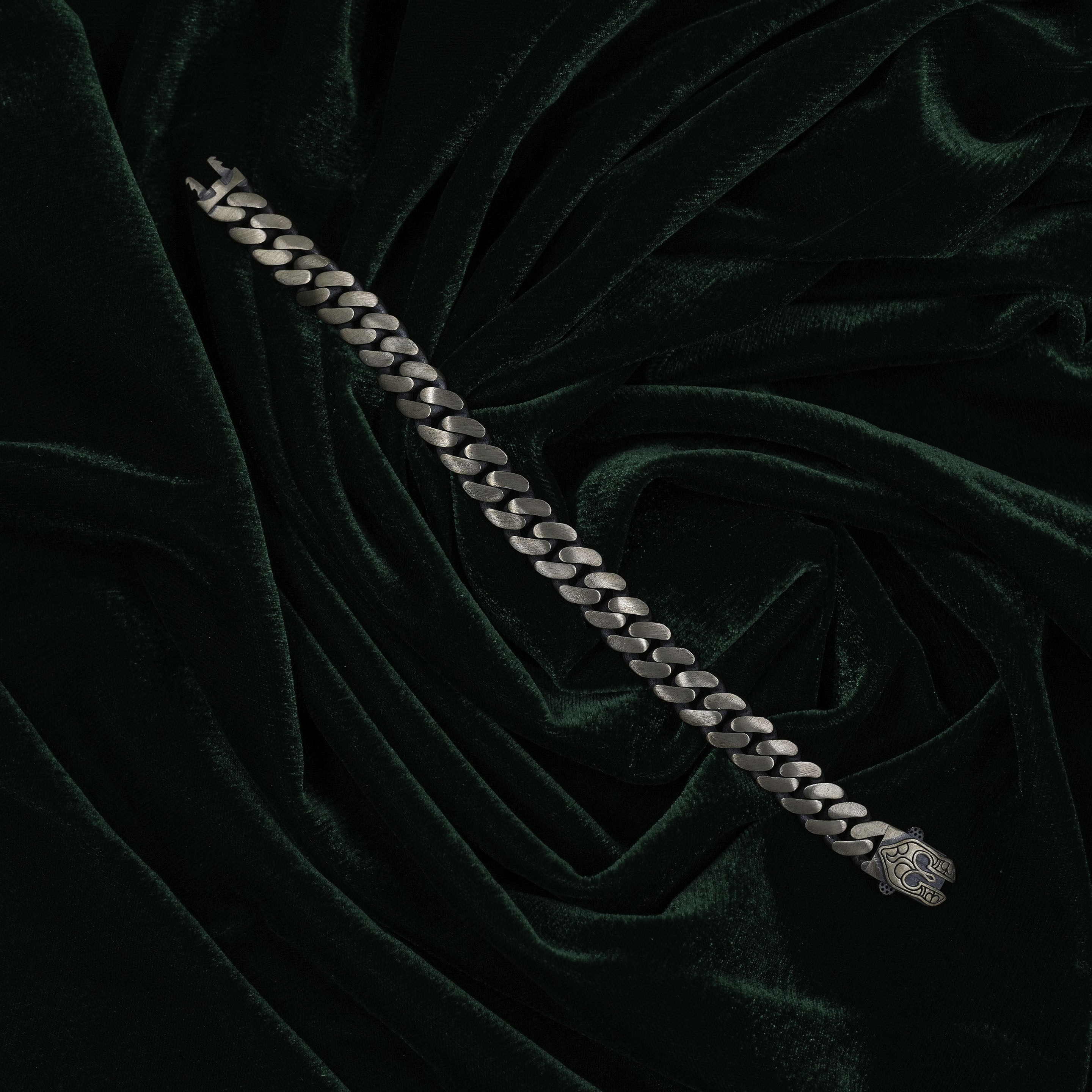 Raag Silver Jewellery - Elegant Silver Snake Head Curb Chain