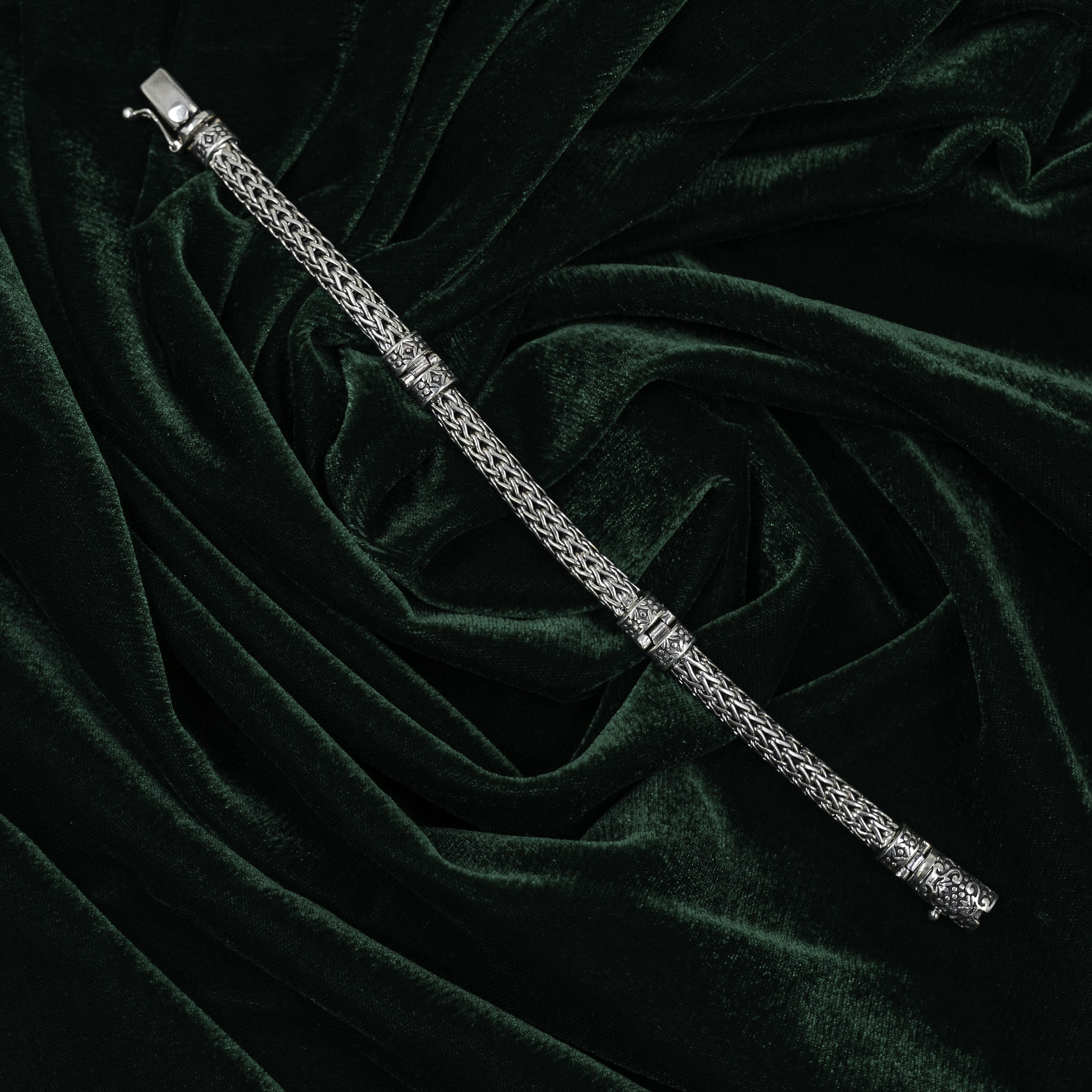 Raag Silver Jewellery - Elegant Braided Sterling Silver Bracelet