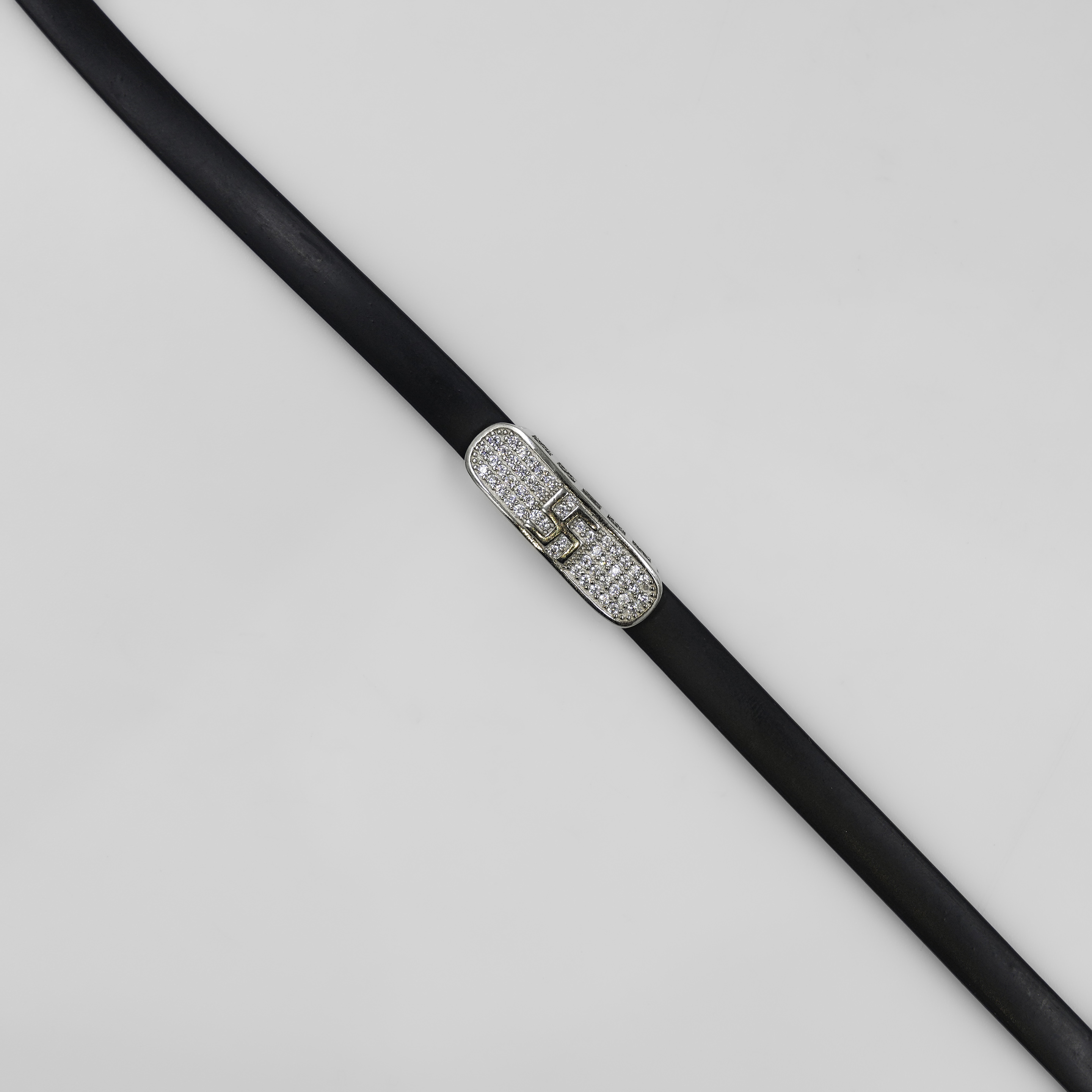 Raag Silver Jewellery - Elegant Silver Plated Black Rubber Gemstone