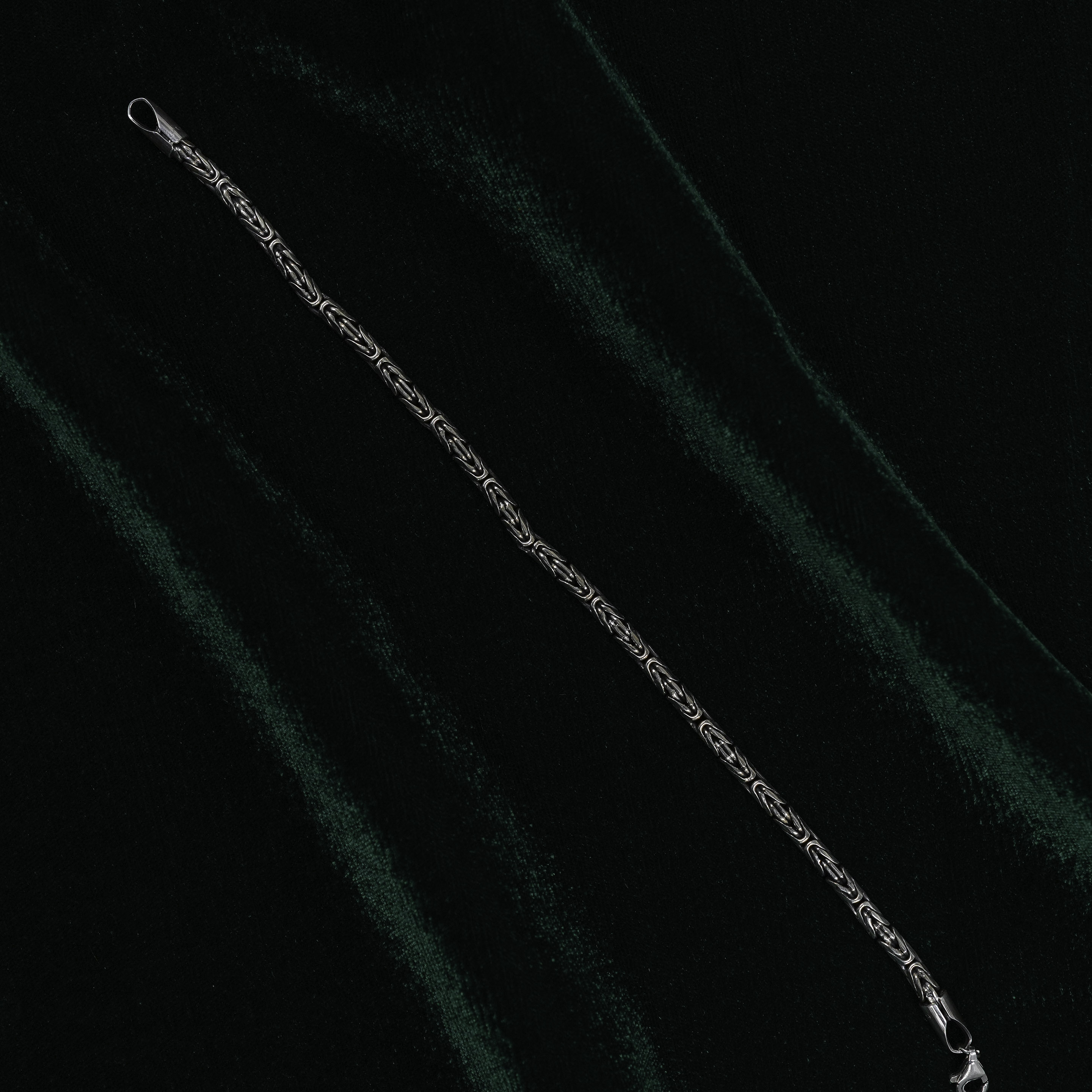 Elegant Silver Byzantine Chain Bracelet