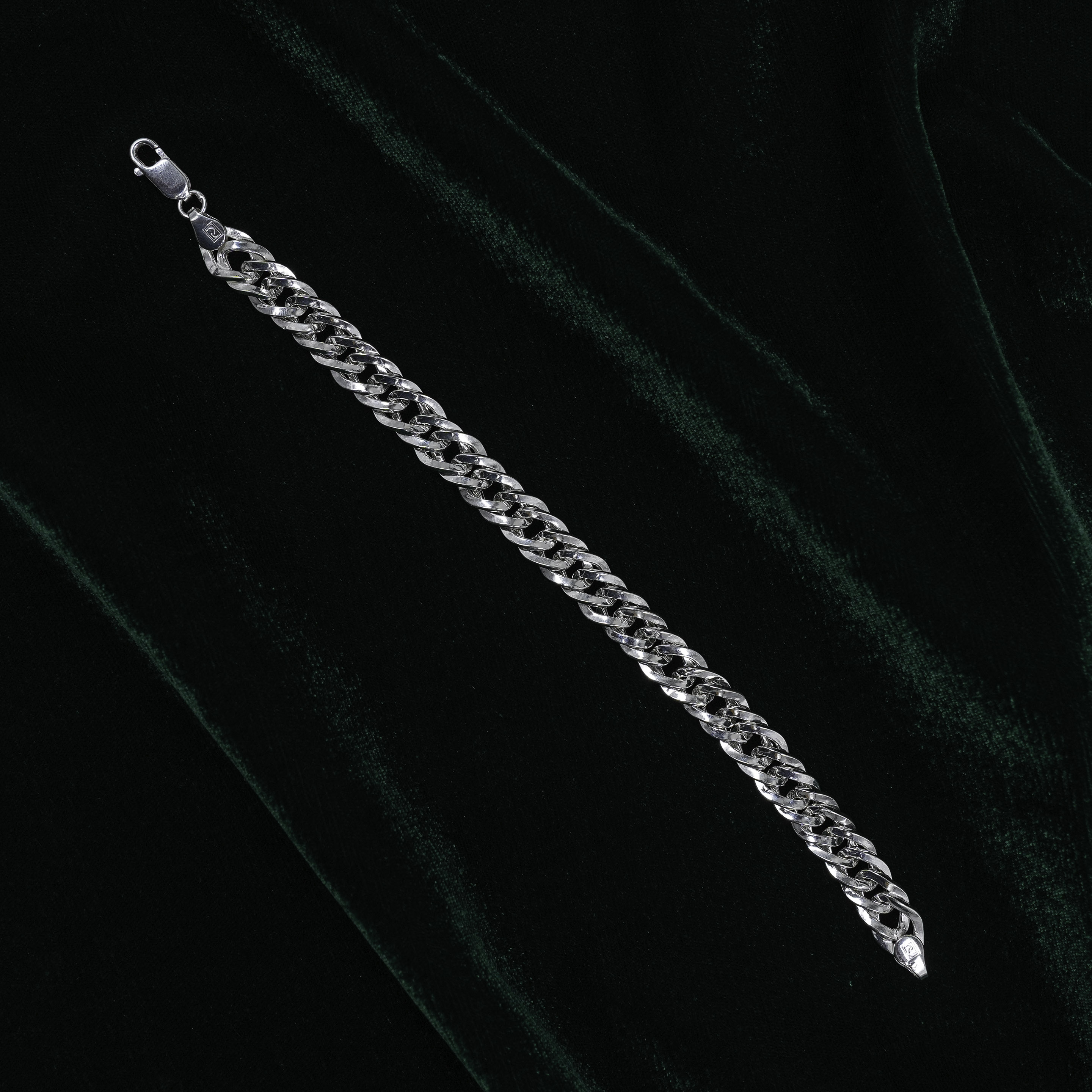 Classic Silver Curb Link Bracelet Unisex