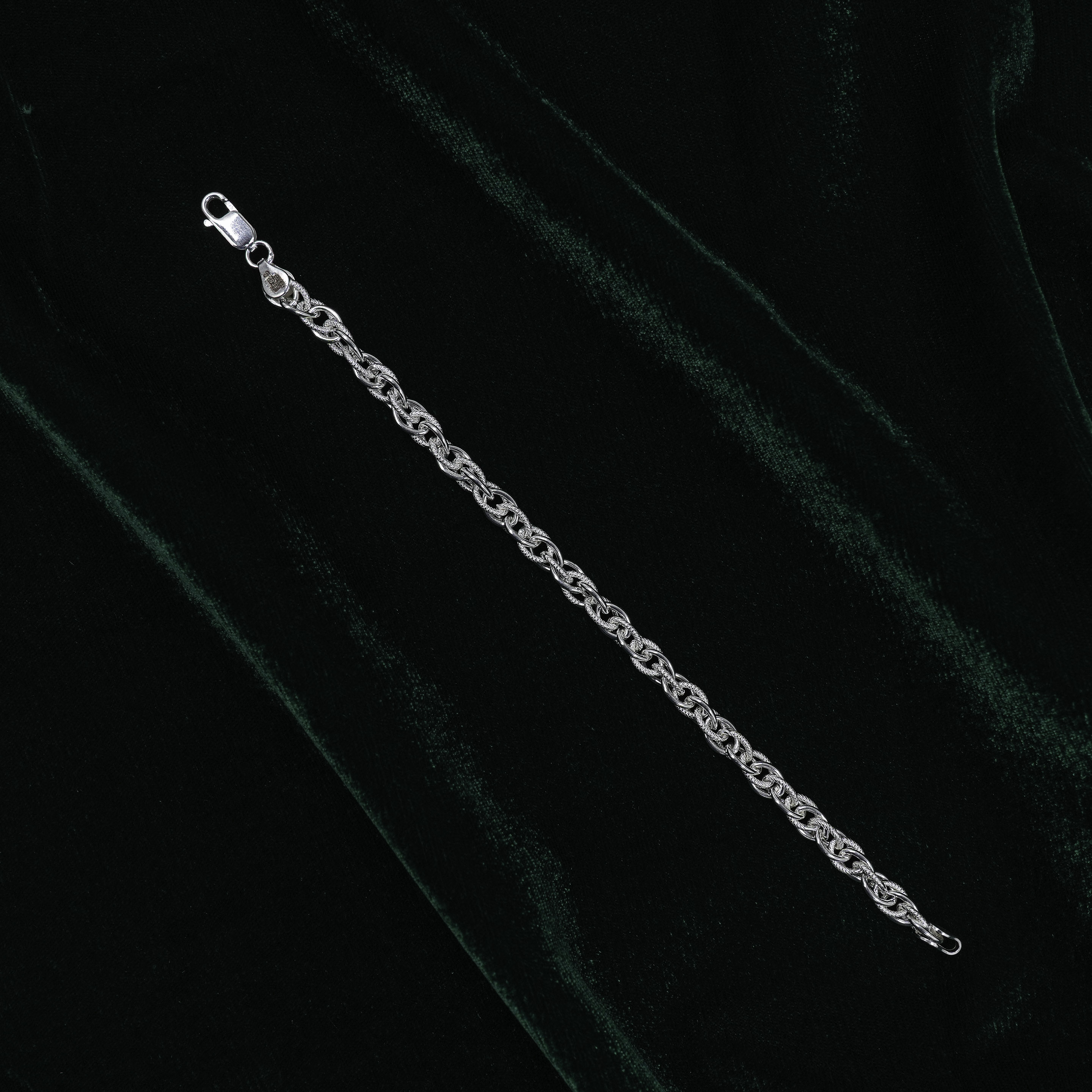 Elegant Silver Textured Bracelet Wrist Accessory