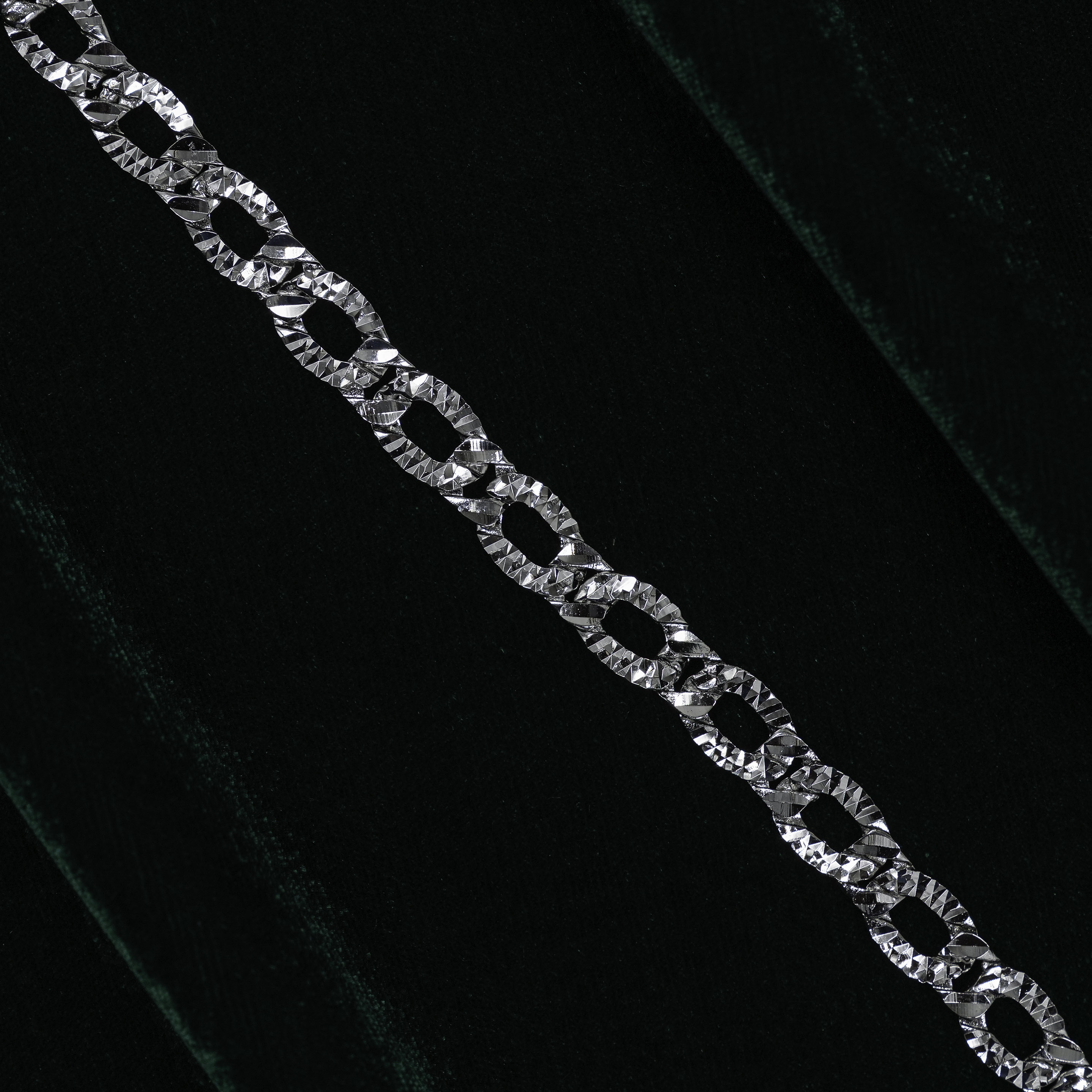 Raag Silver Jewellery - Elegant Sterling Silver Diamond Cut Oval