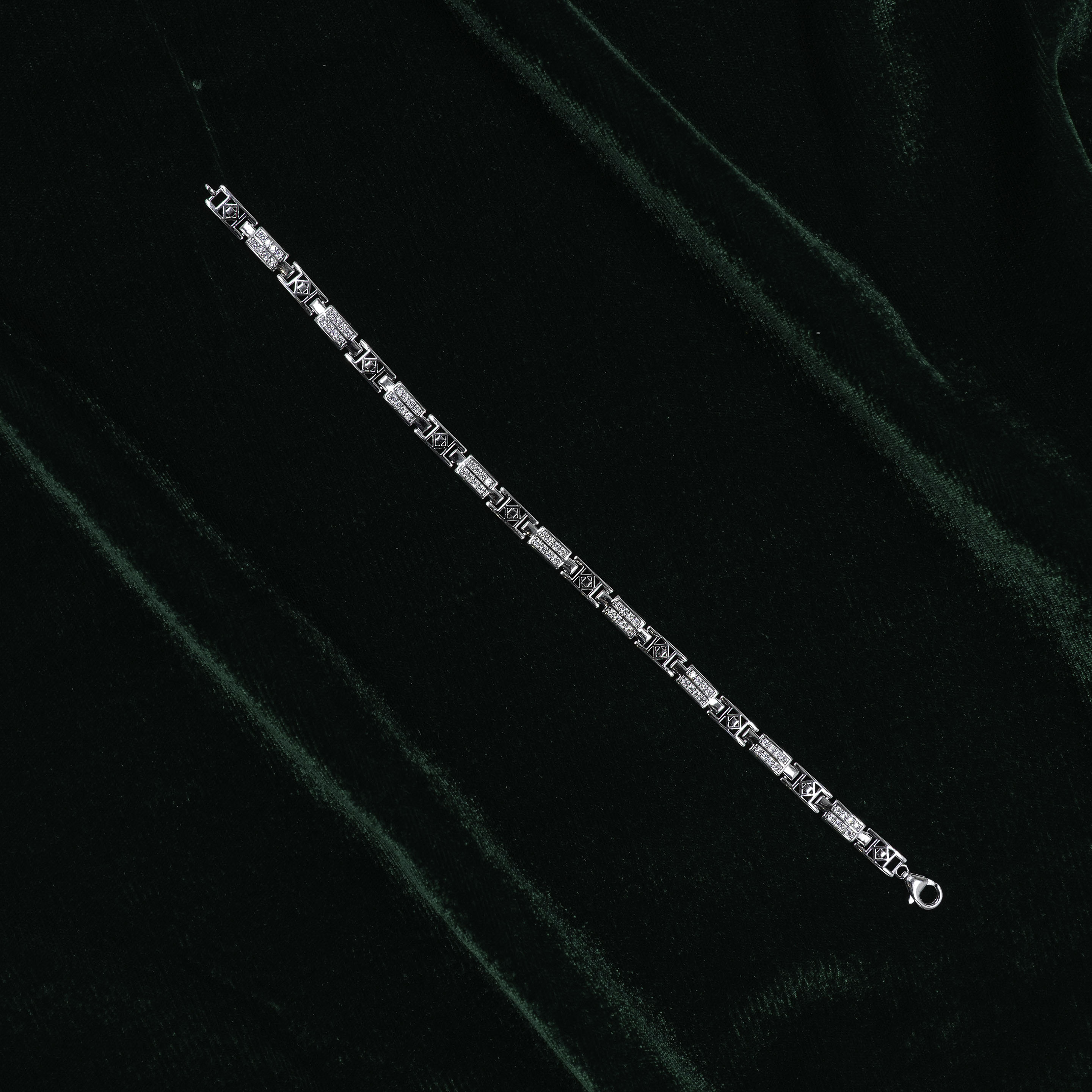 Elegant Silver Cubic Zirconia Bracelet