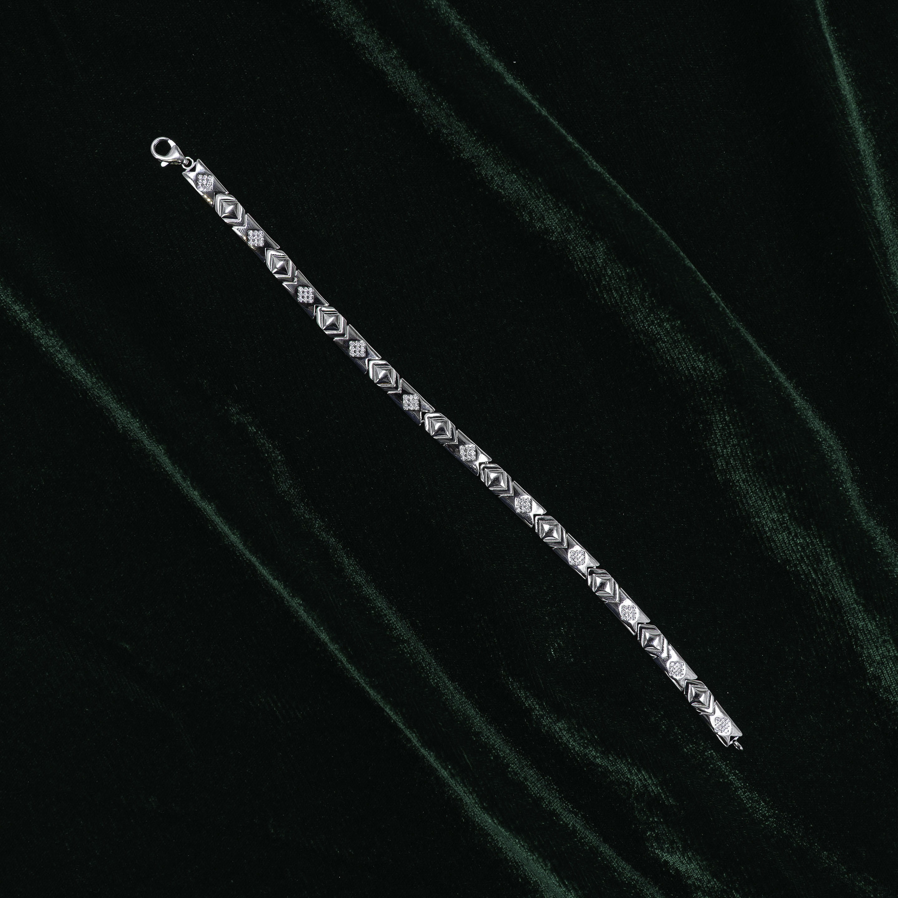 Elegant Sterling Silver Geometric Bracelet