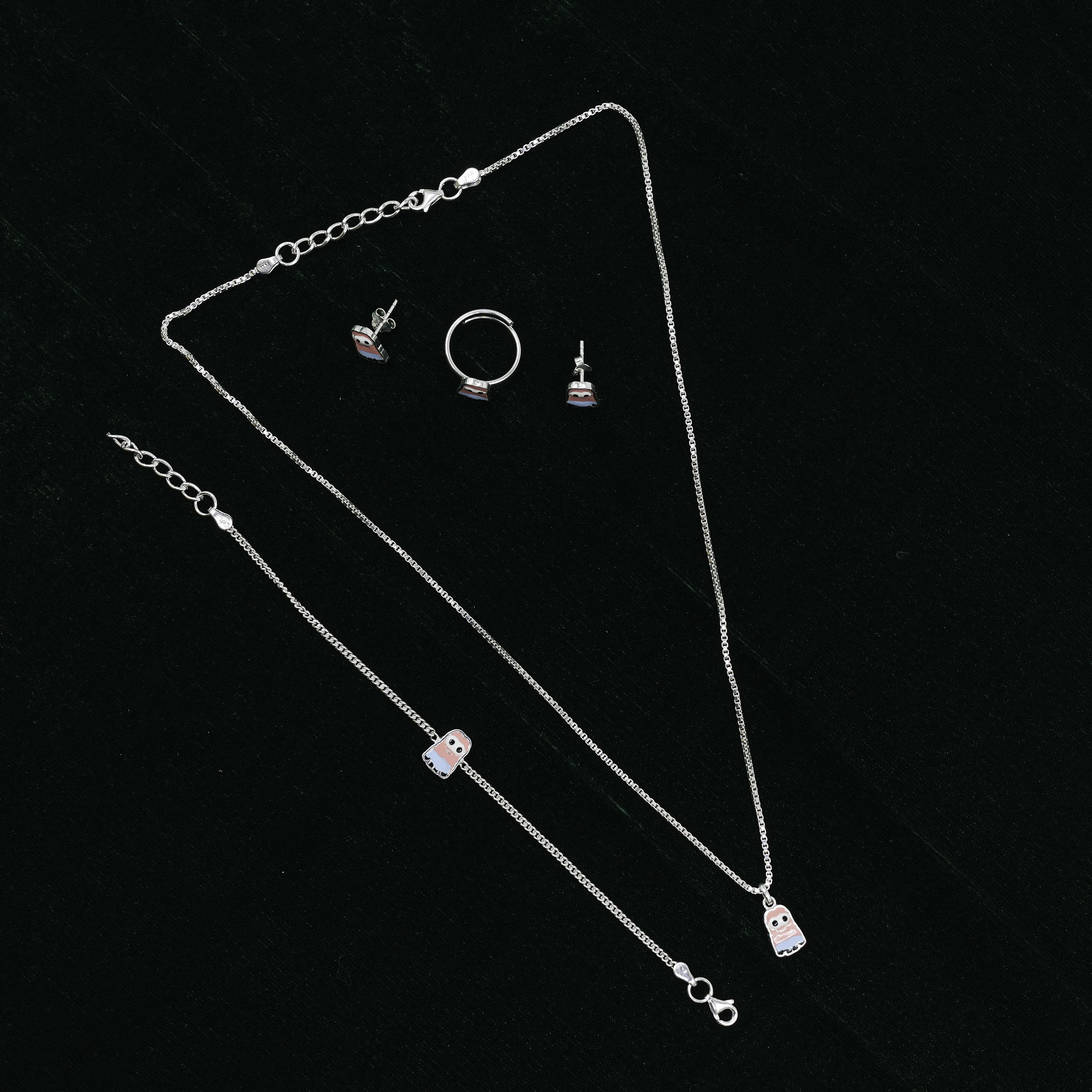 Raag Silver Jewellery - Silver Owl Set