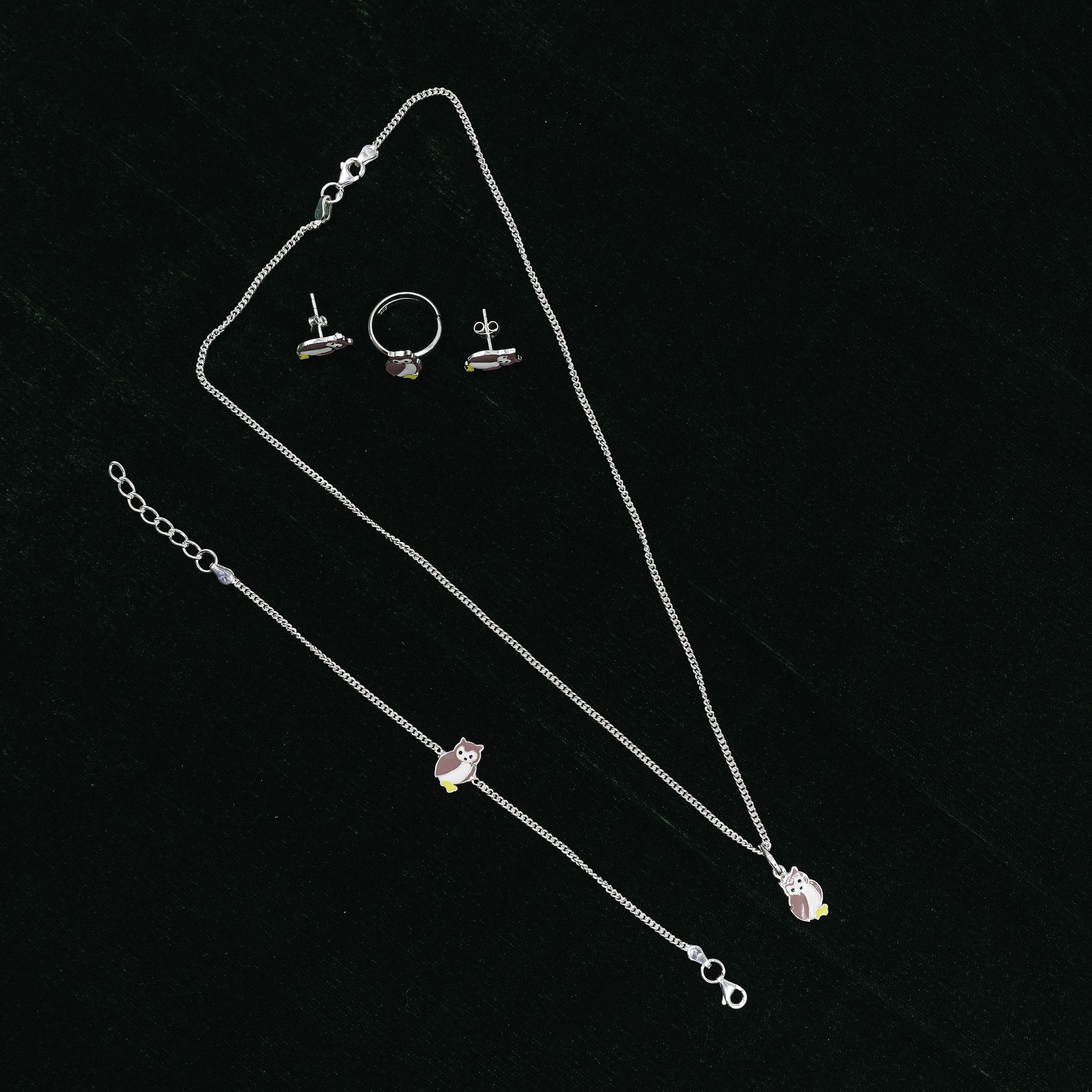 Raag Silver Jewellery - Silver Flower Set