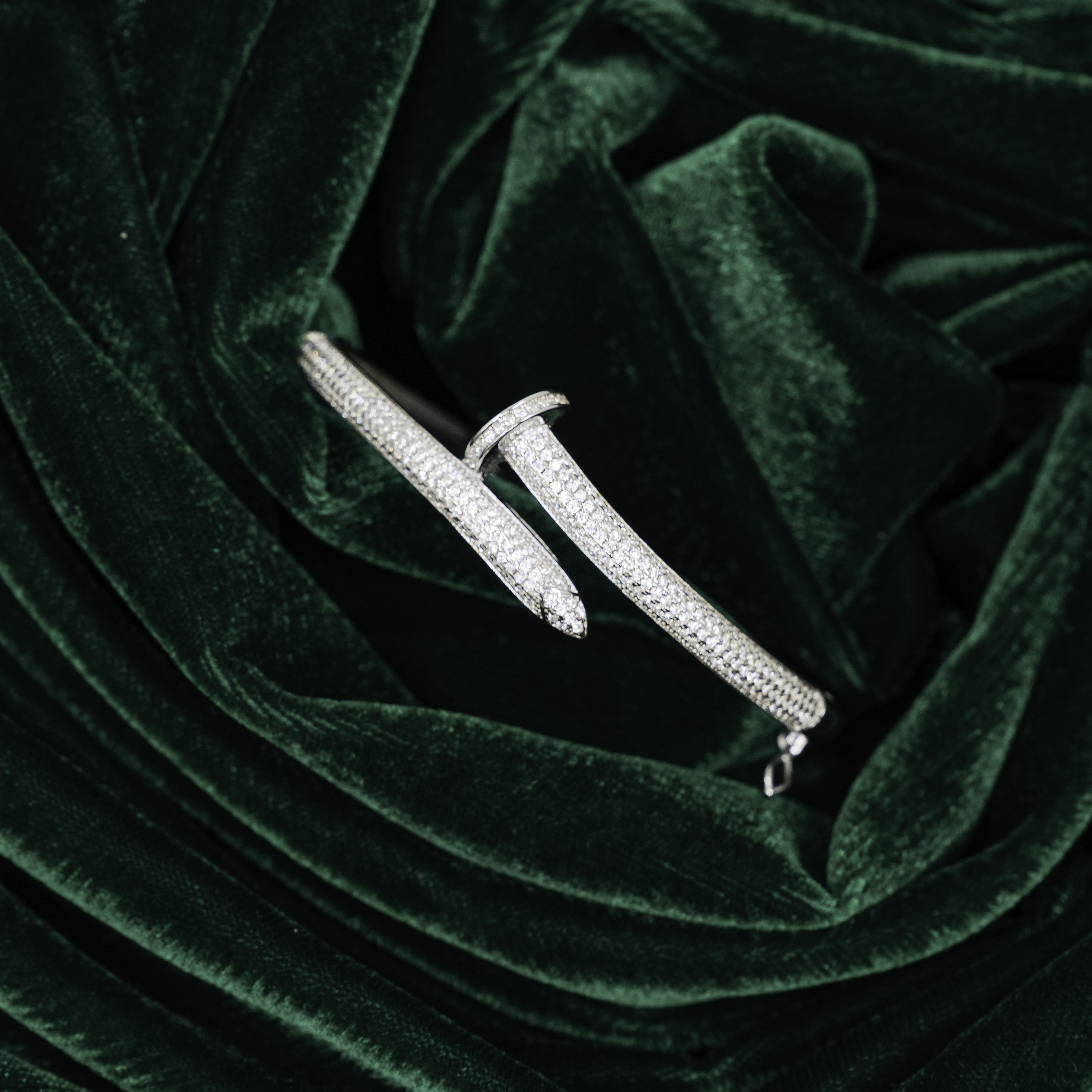 Silver Nail Bracelet