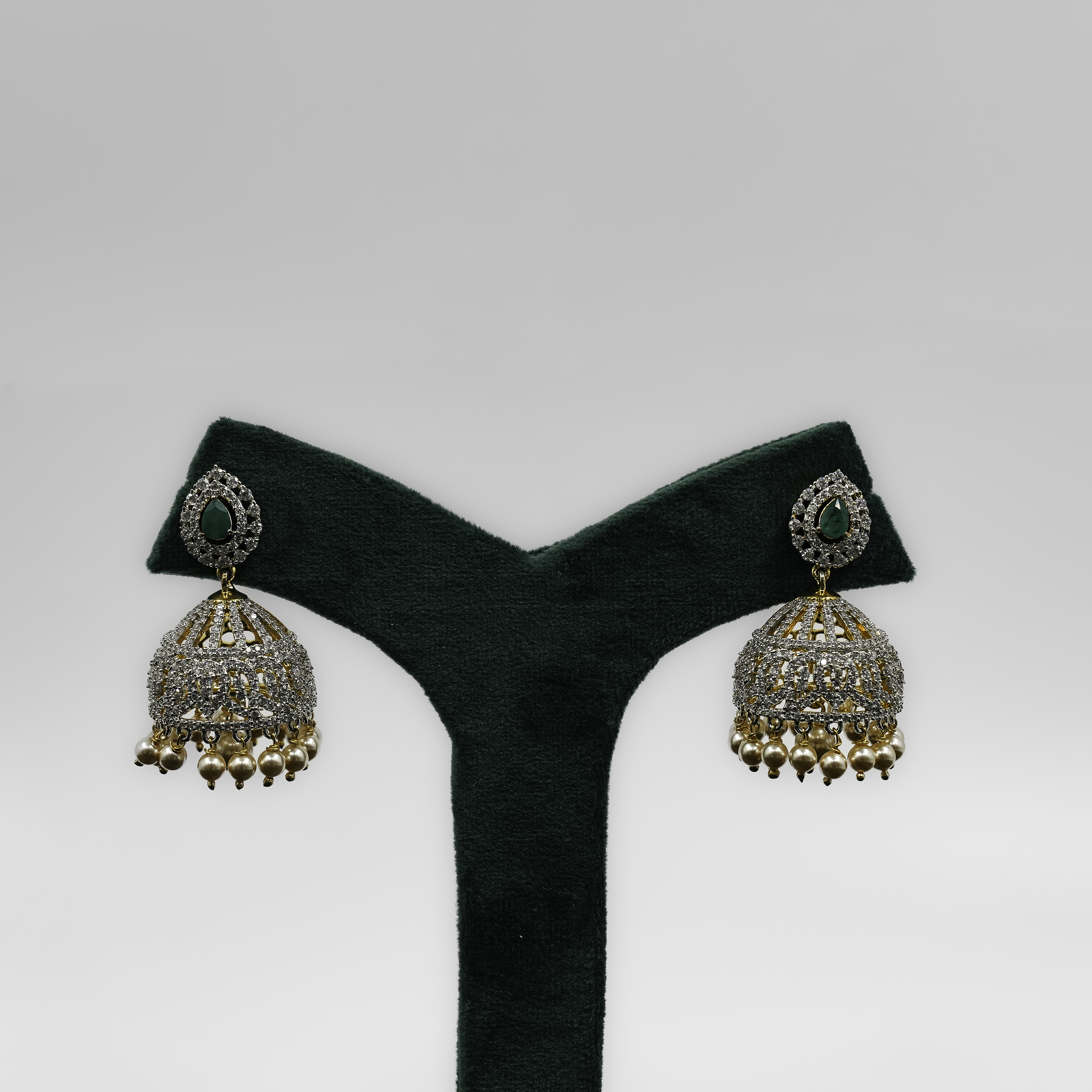 Raag Silver Jewellery - Emerald Silver Necklace