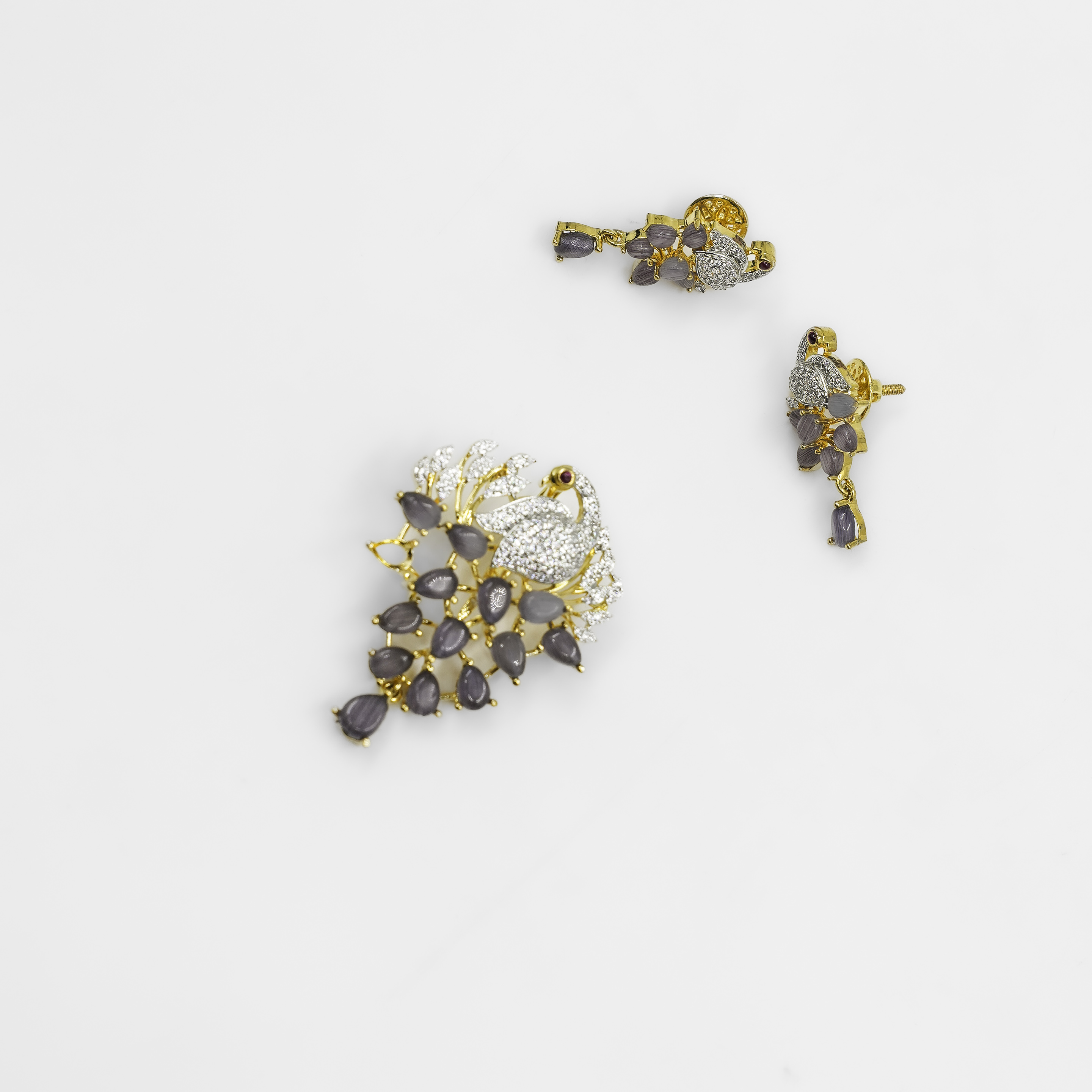 Raag Silver Jewellery - Silver Peacock Pendant