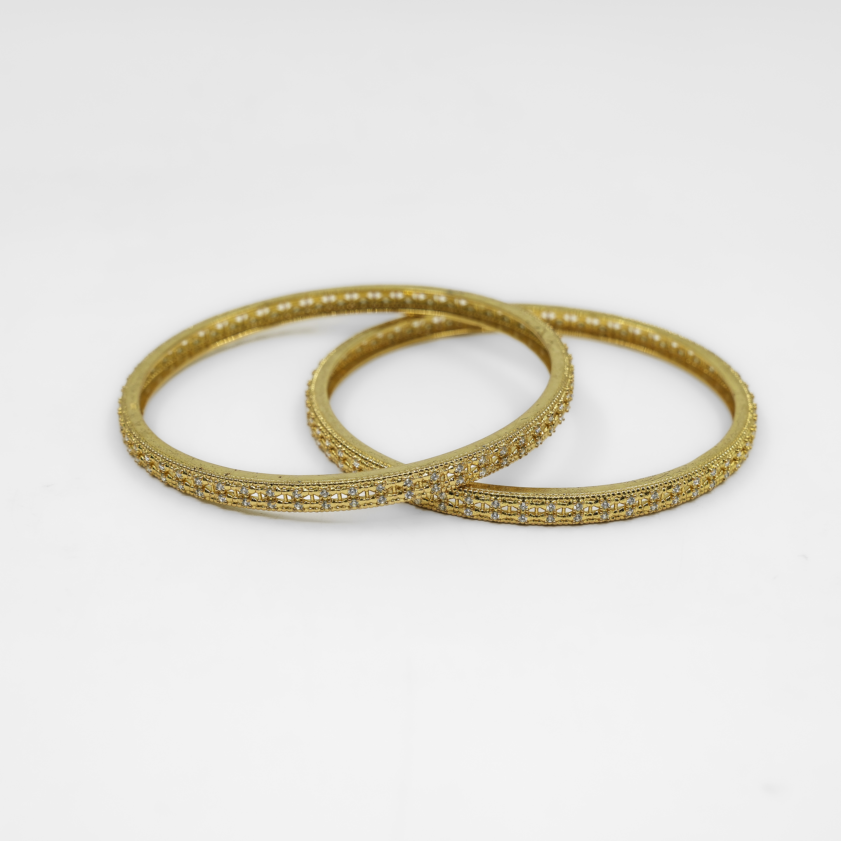 Gold Polished Silver Bangles