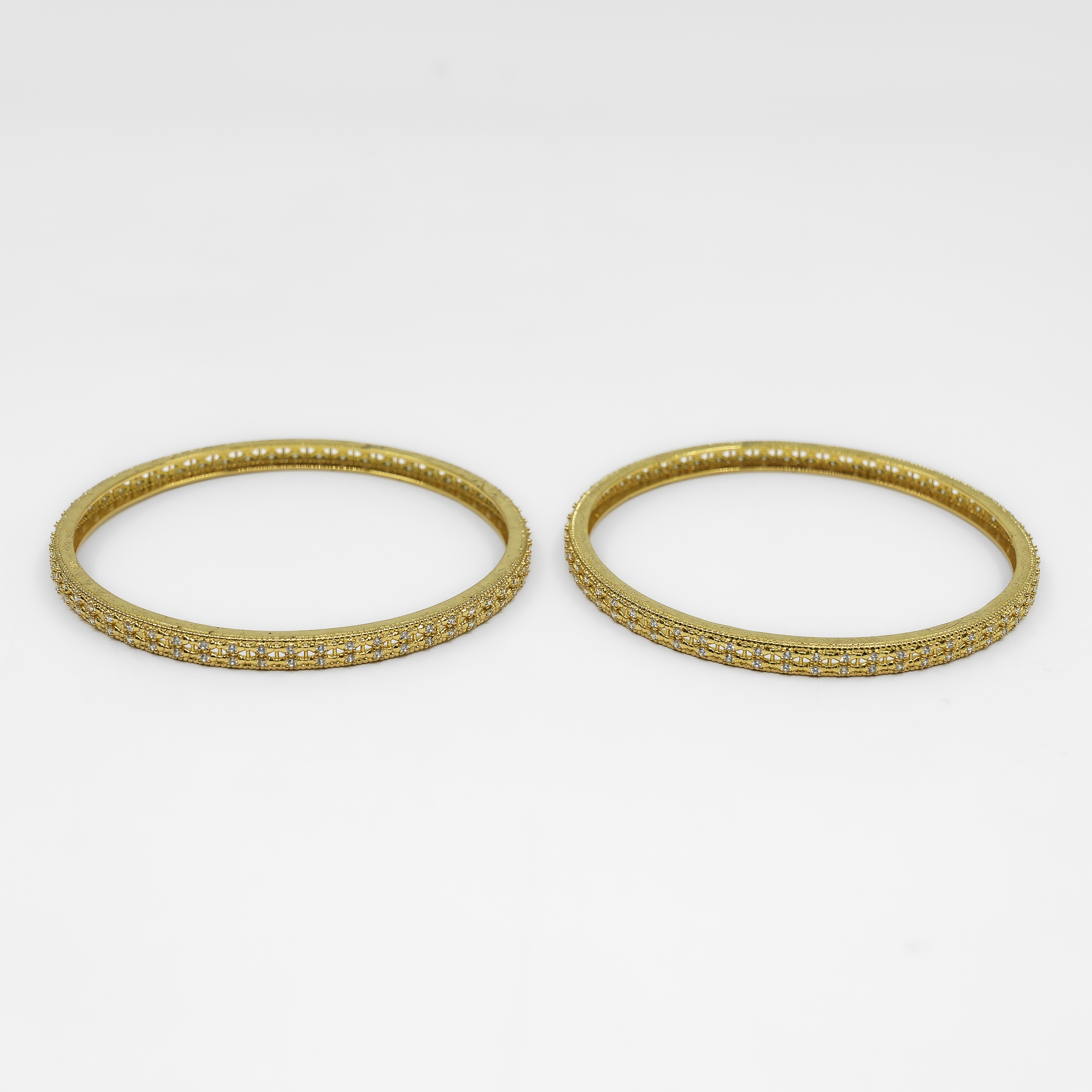 Raag Silver Jewellery - Gold Polished Silver Bangles