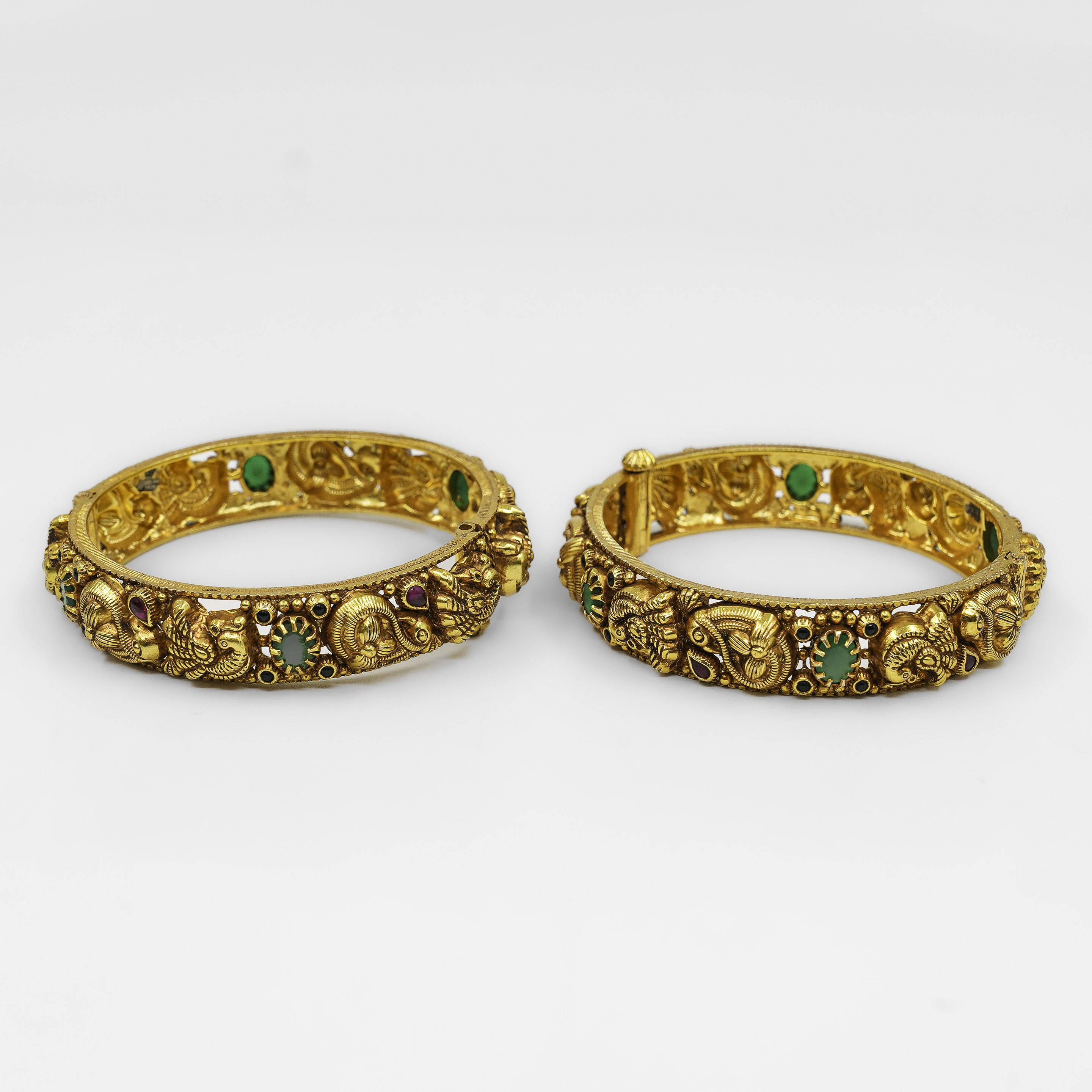 Raag Silver Jewellery - Gold Polished Silver Bangles