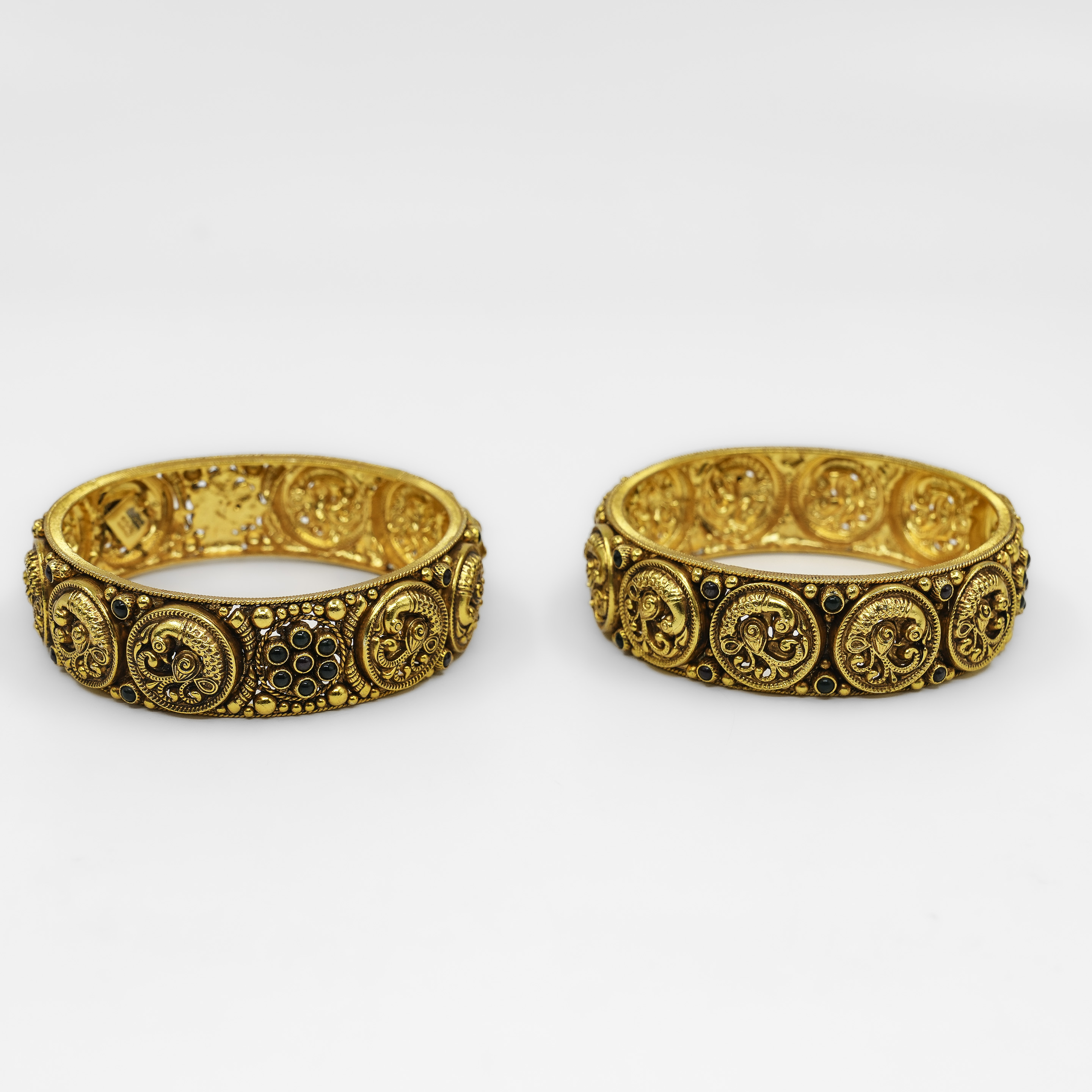 Raag Silver Jewellery - Gold Polished Silver Bangle