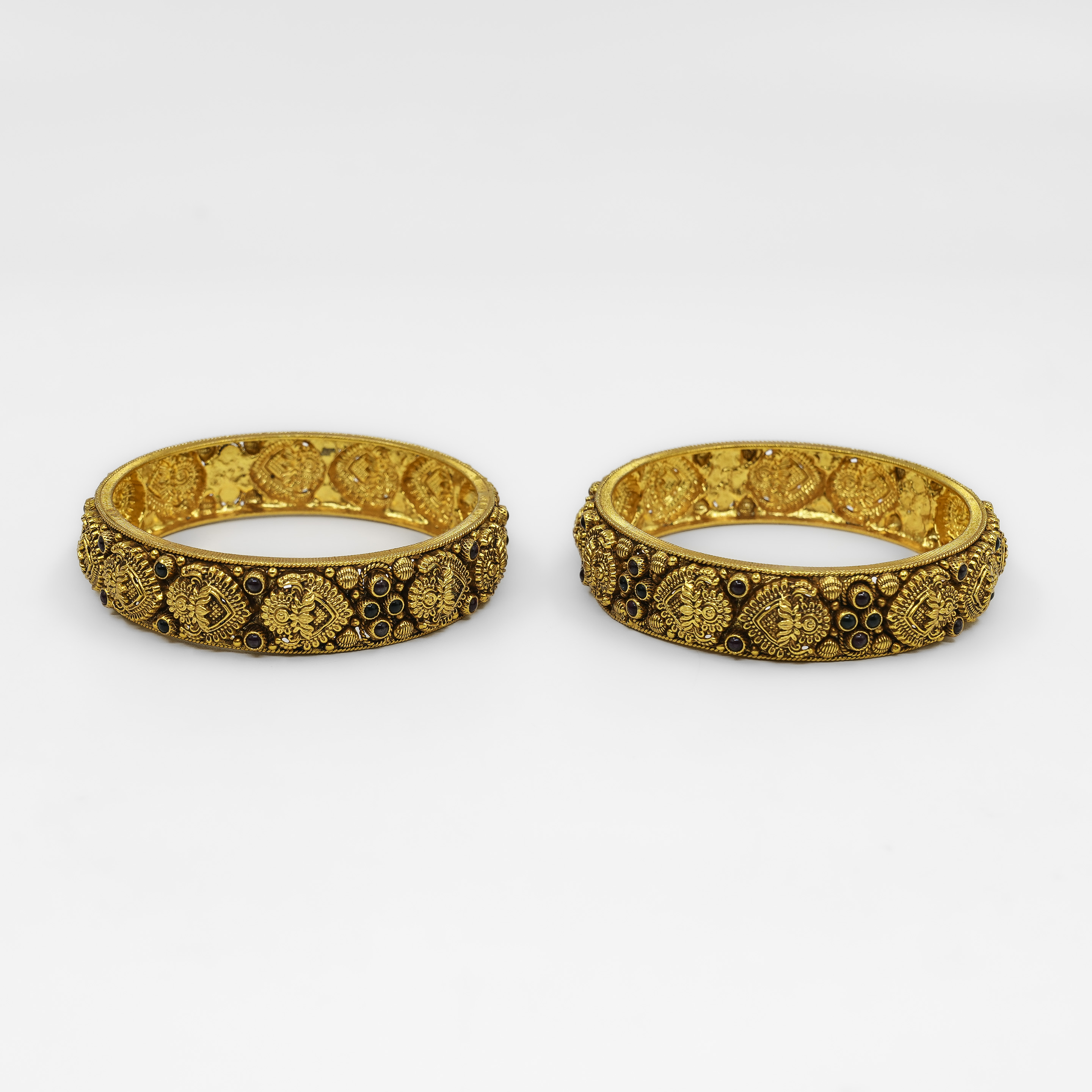 Raag Silver Jewellery - Gold Polished Silver Kada