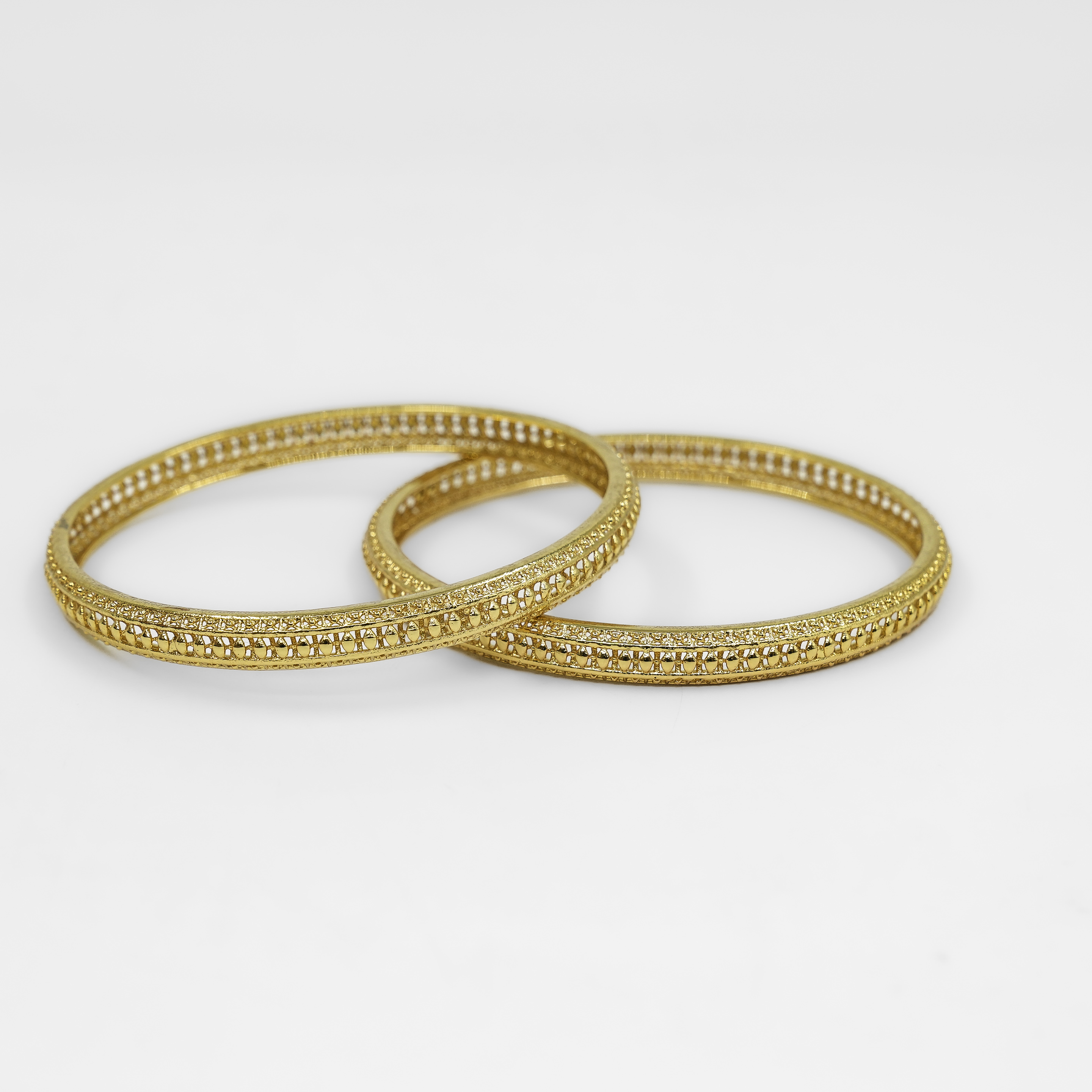 Gold Polished Silver Bangle Bracelet