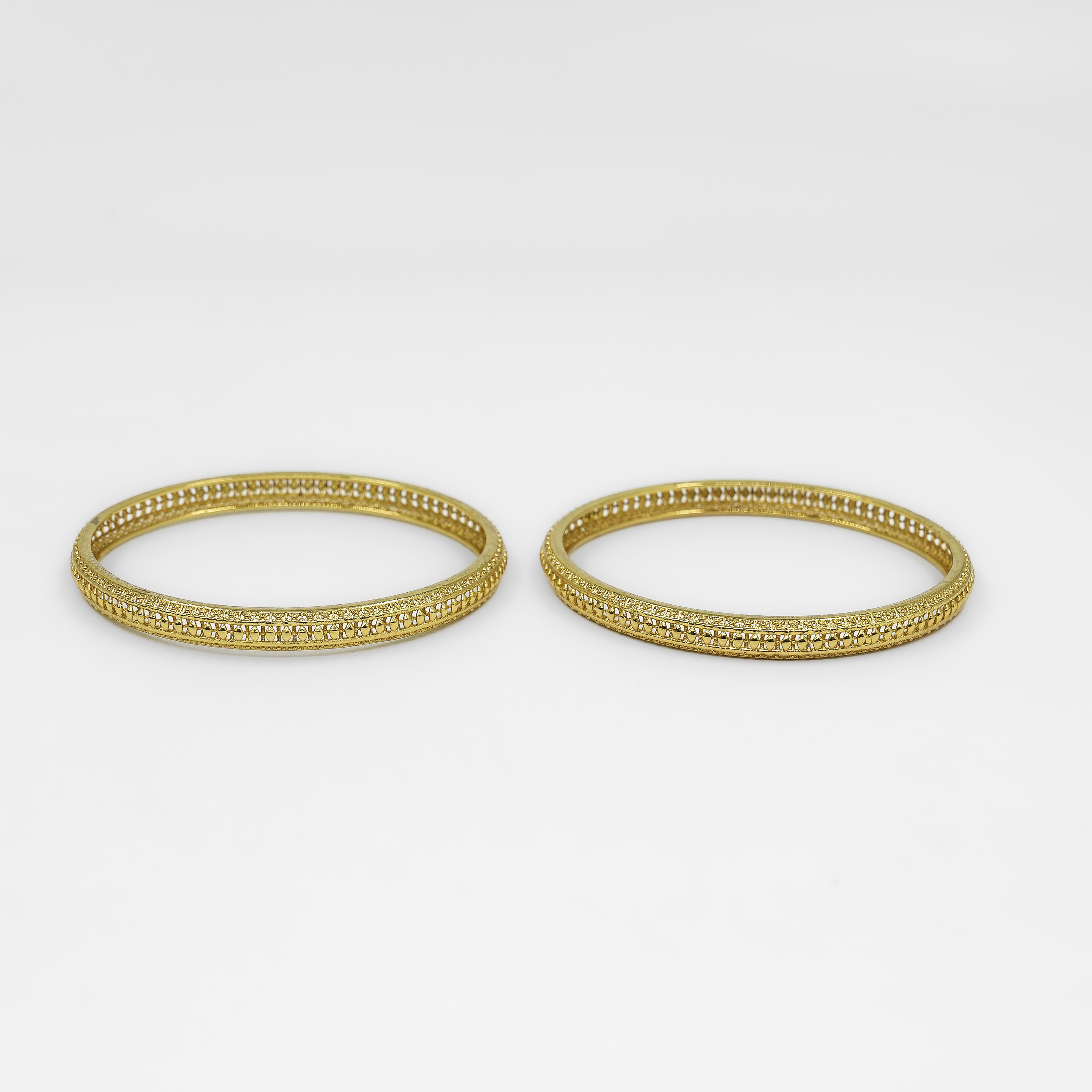 Raag Silver Jewellery - Gold Polished Silver Bangle Bracelet