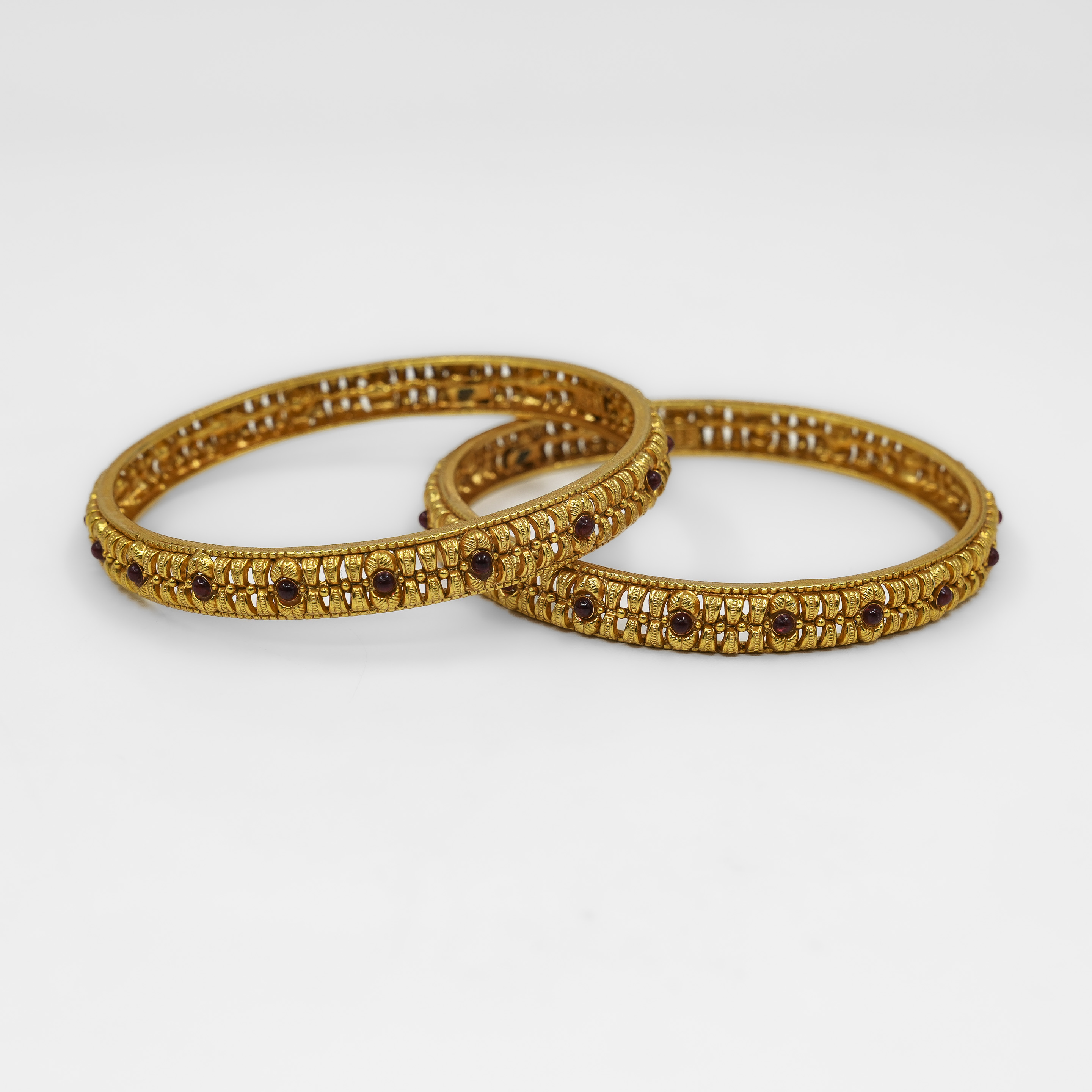 Gold Polished Silver Bangle