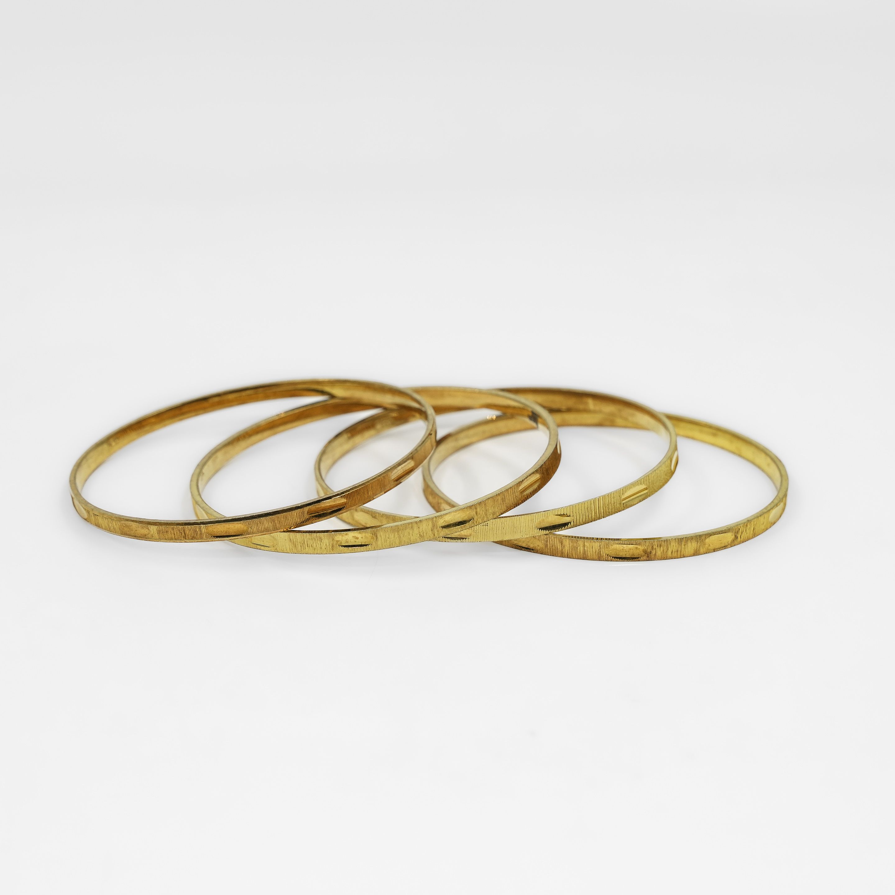 Gold Polished Silver Bangle