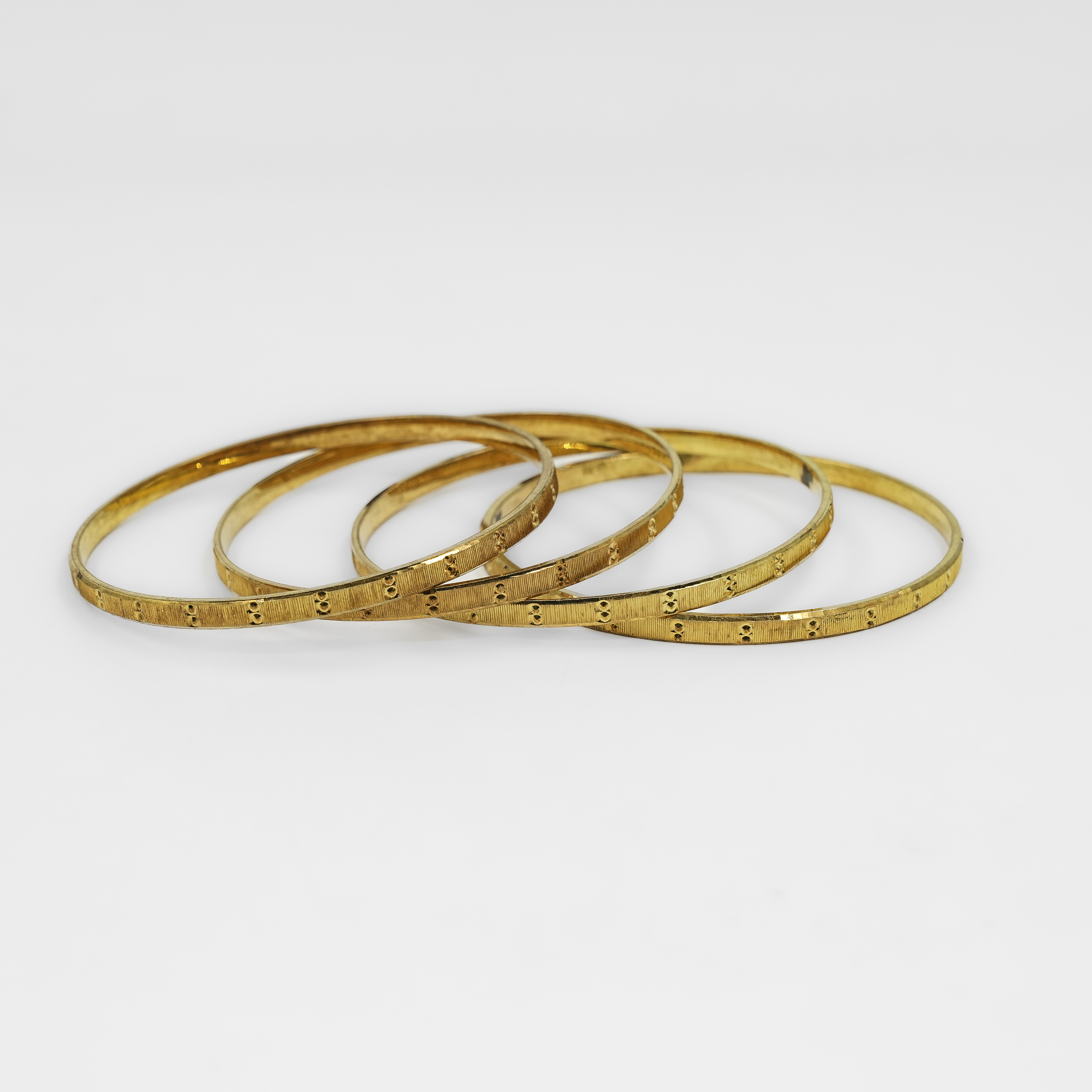 Gold Polished Silver Bangle