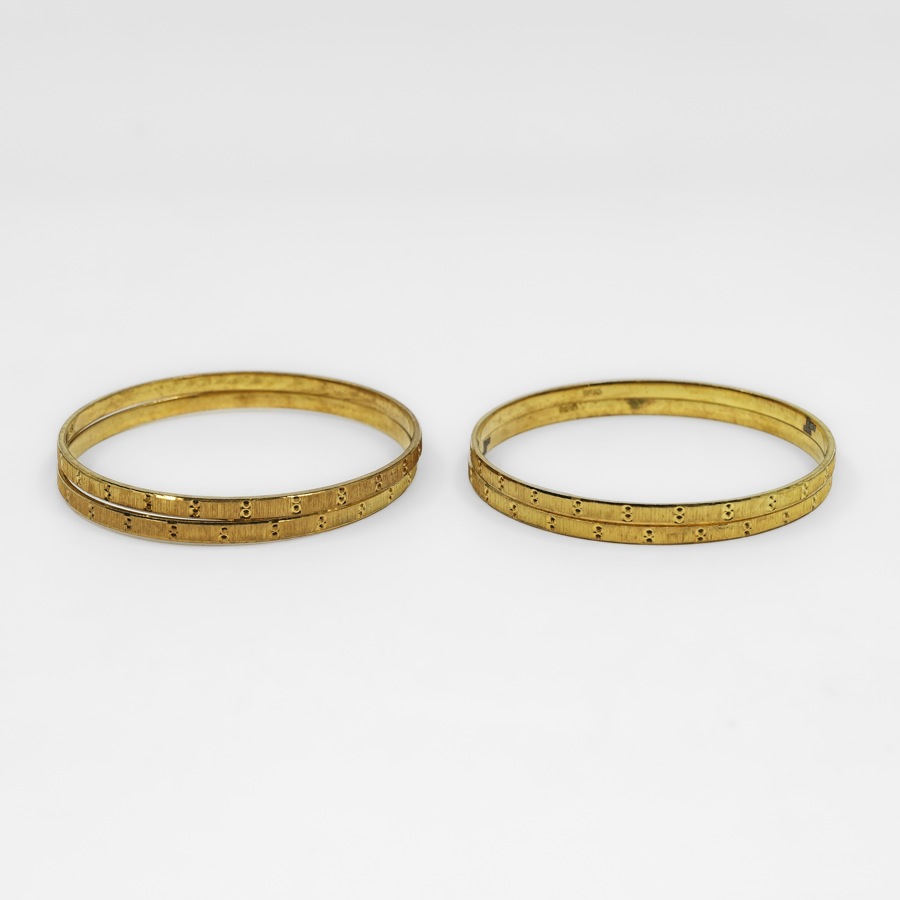 Raag Silver Jewellery - Gold Polished Silver Bangle