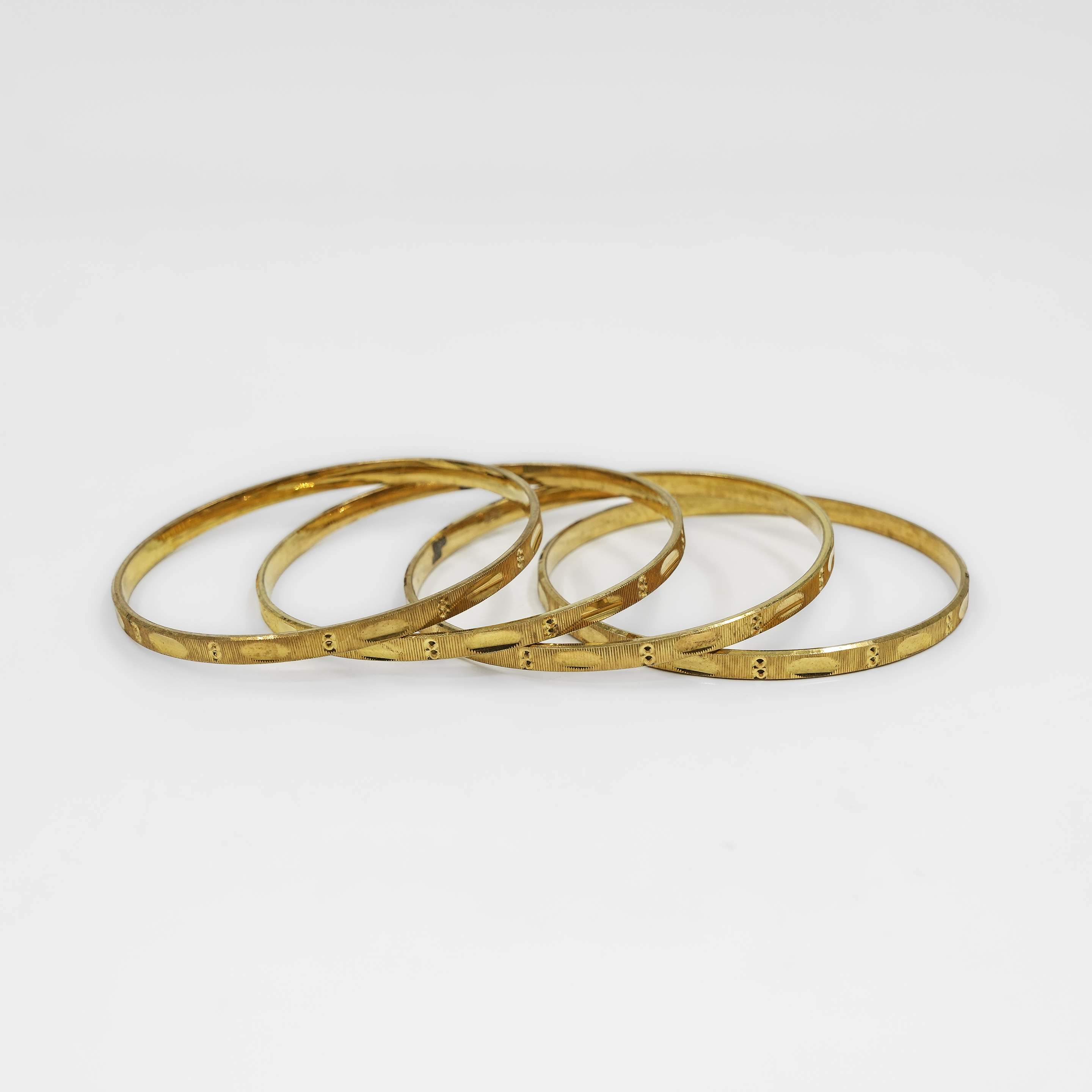 Gold Polished Silver Bangle