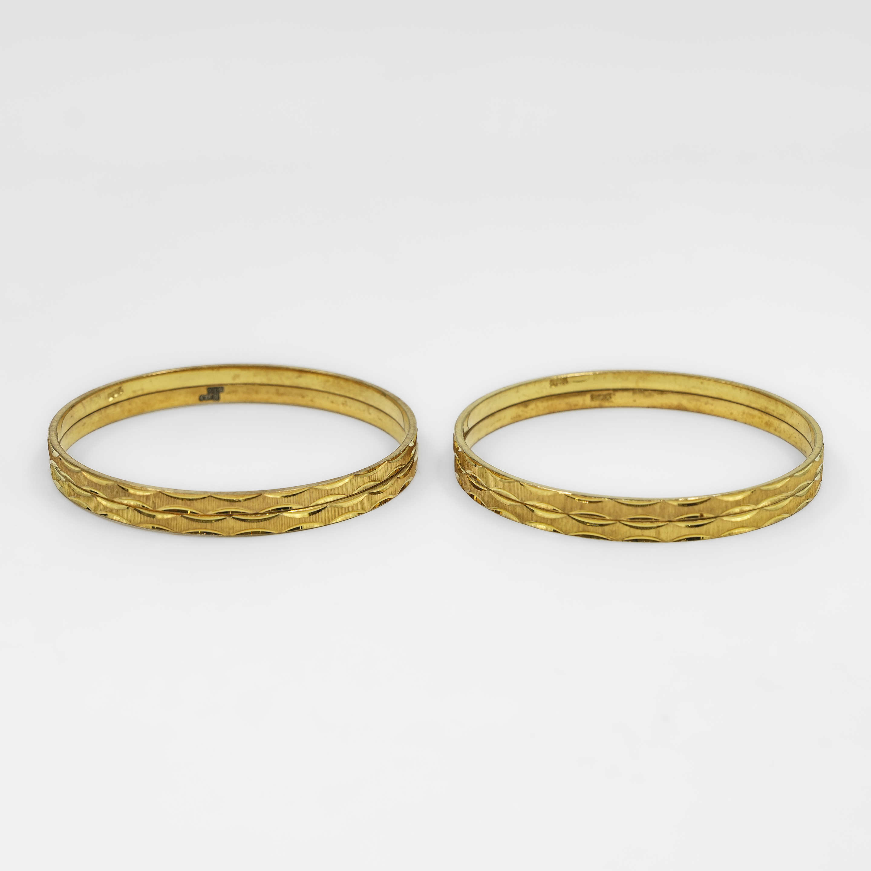 Raag Silver Jewellery - Gold Polished Silver Bangle