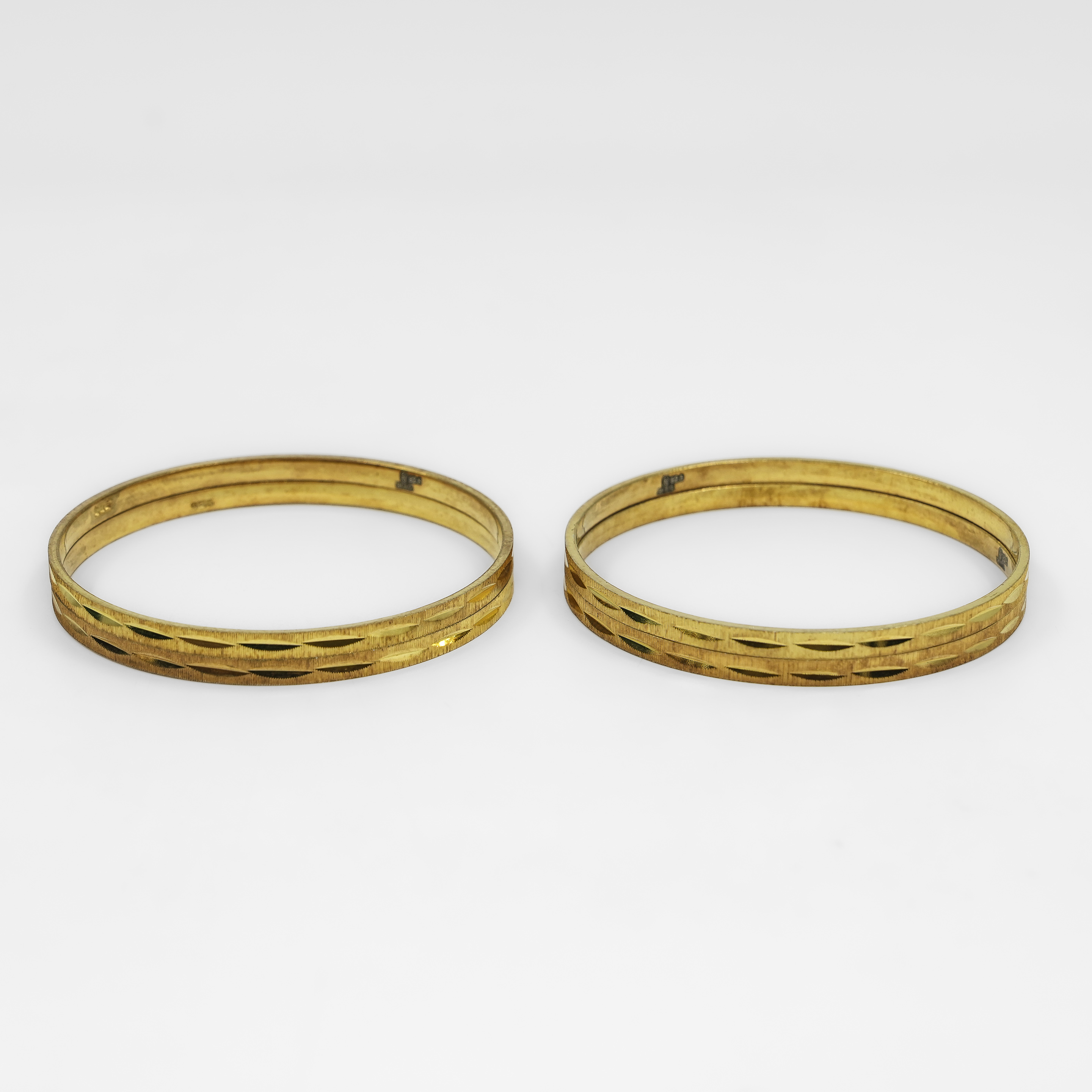 Raag Silver Jewellery - Gold Polished Silver Bangle Set