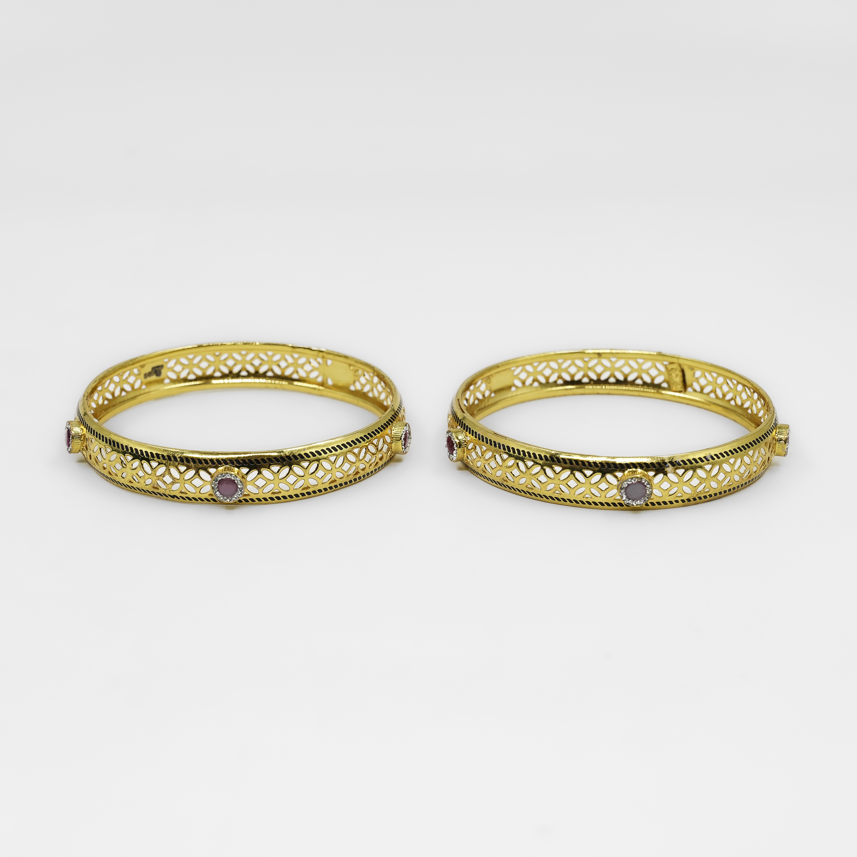 Raag Silver Jewellery - Gold Polished Silver Bangle Bracelet