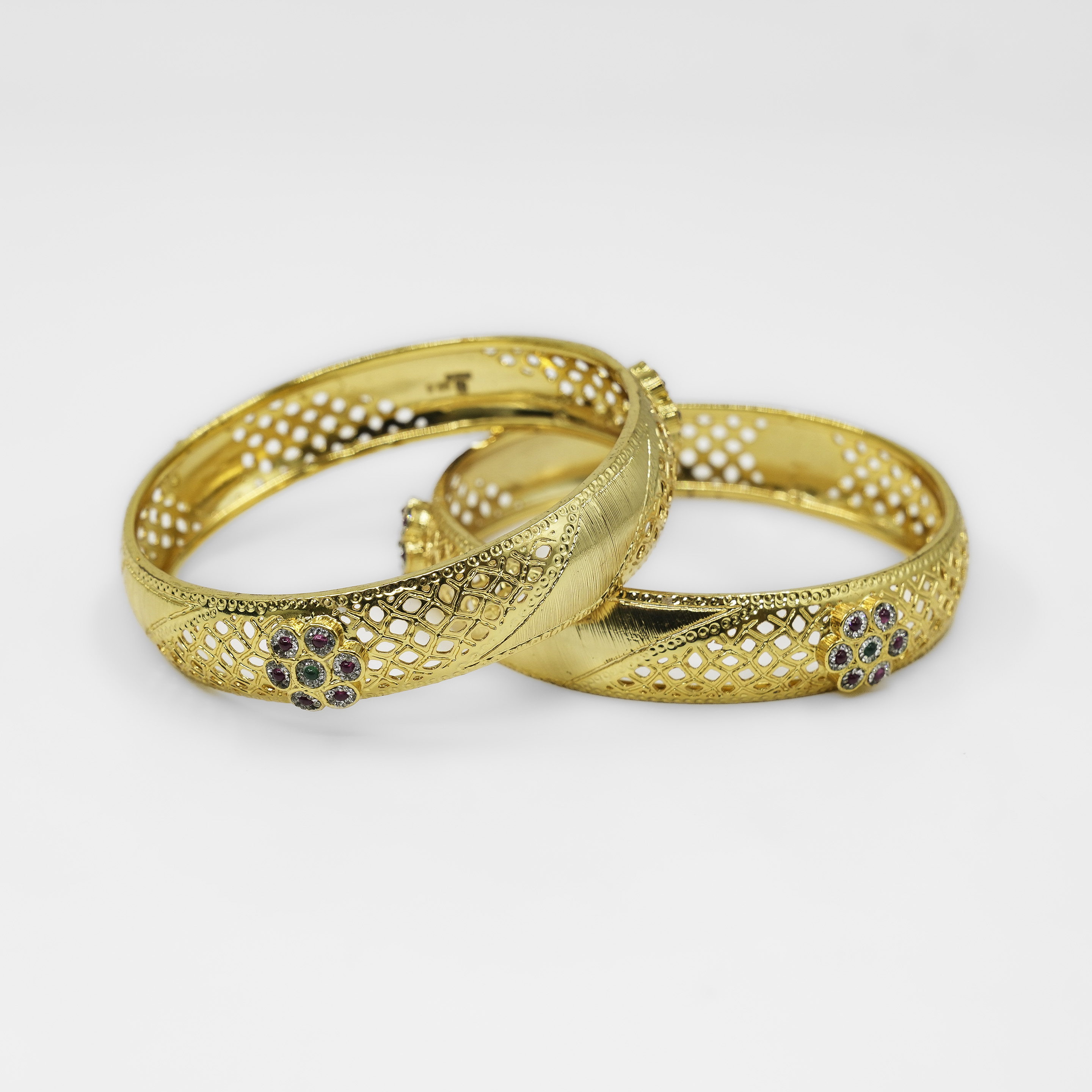 Raag Silver Jewellery - Gold Polished Silver Bangle