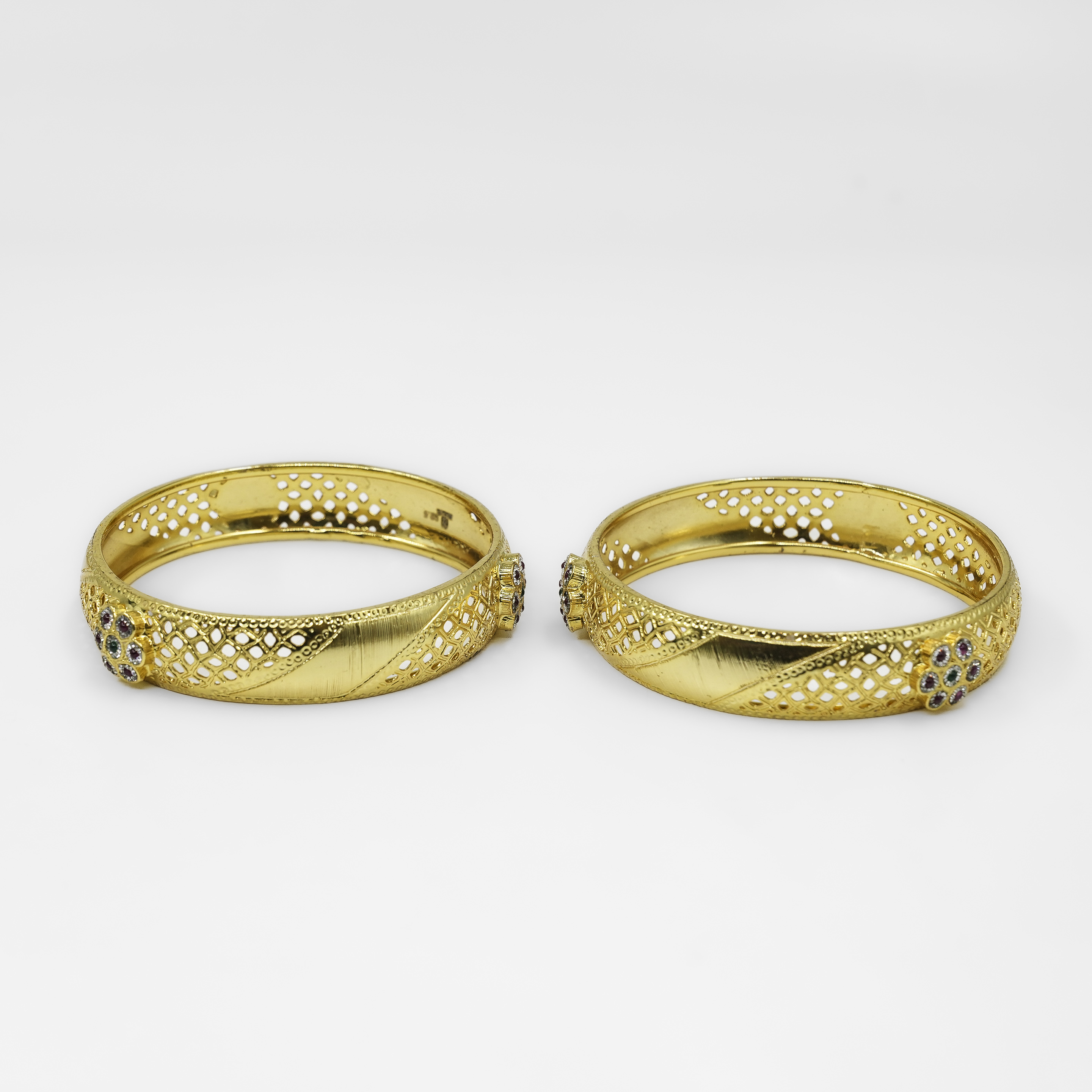 Raag Silver Jewellery - Gold Polished Silver Bangle