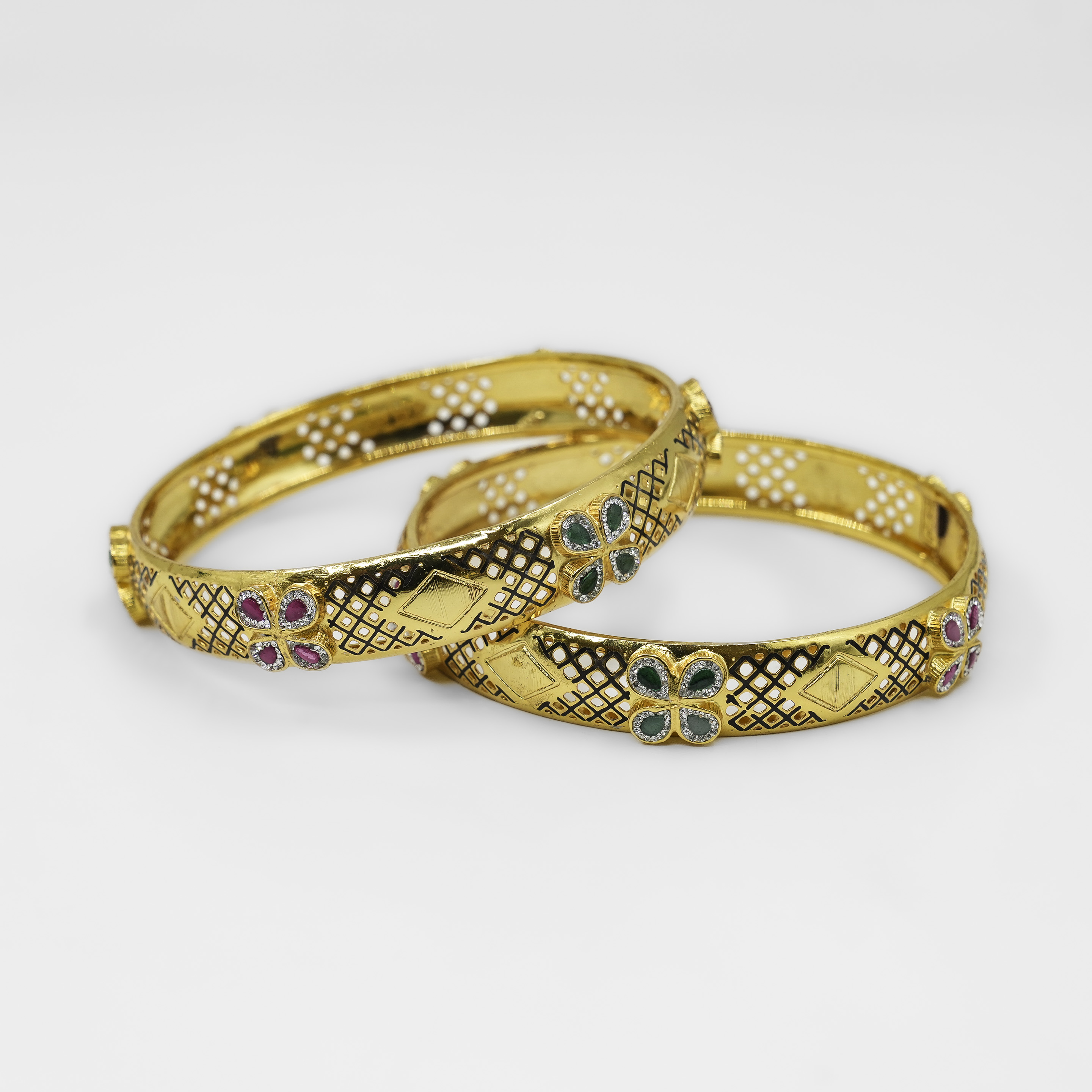 Raag Silver Jewellery - Gold Polished Silver Bangle