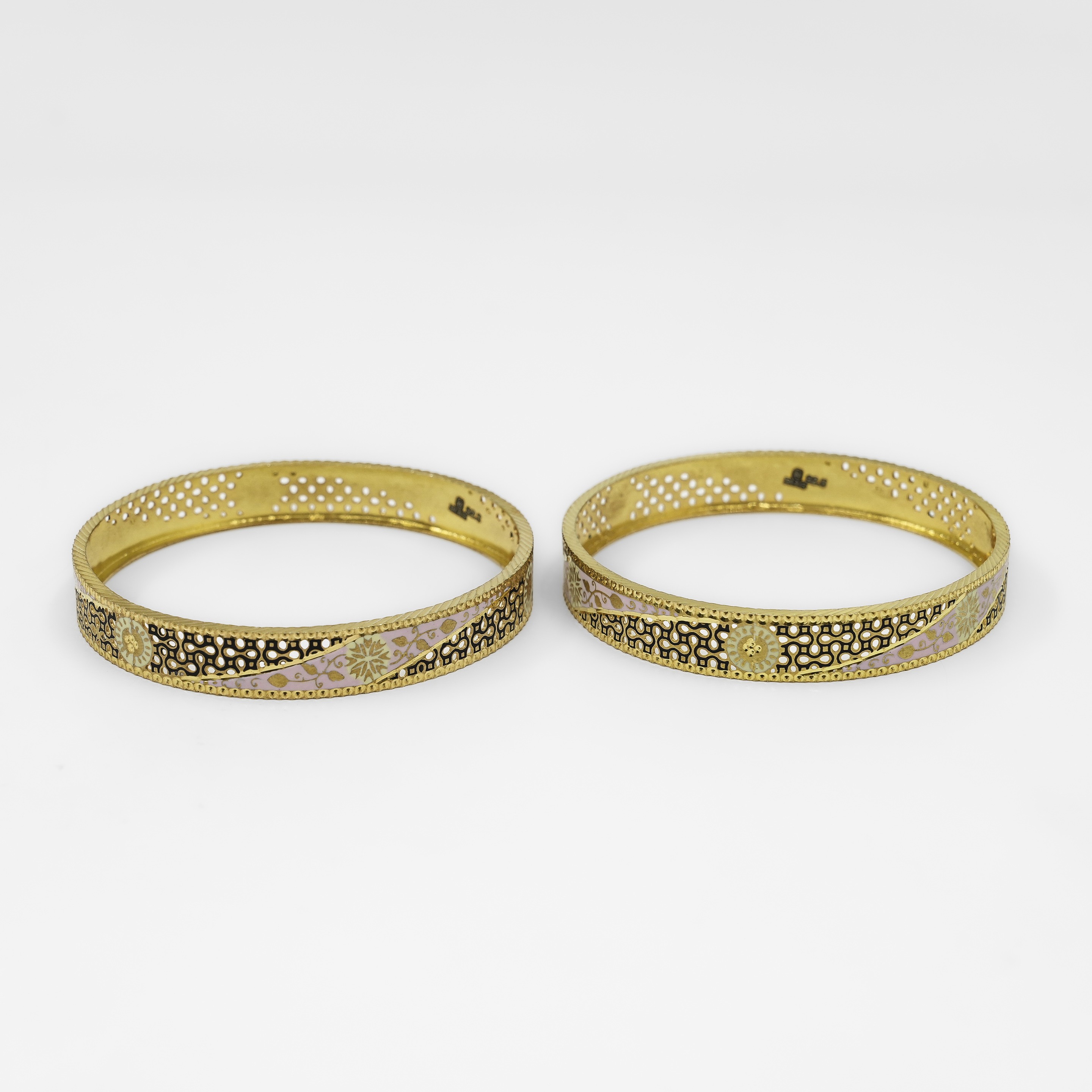 Raag Silver Jewellery - Gold Polished Silver Bangle Bracelet