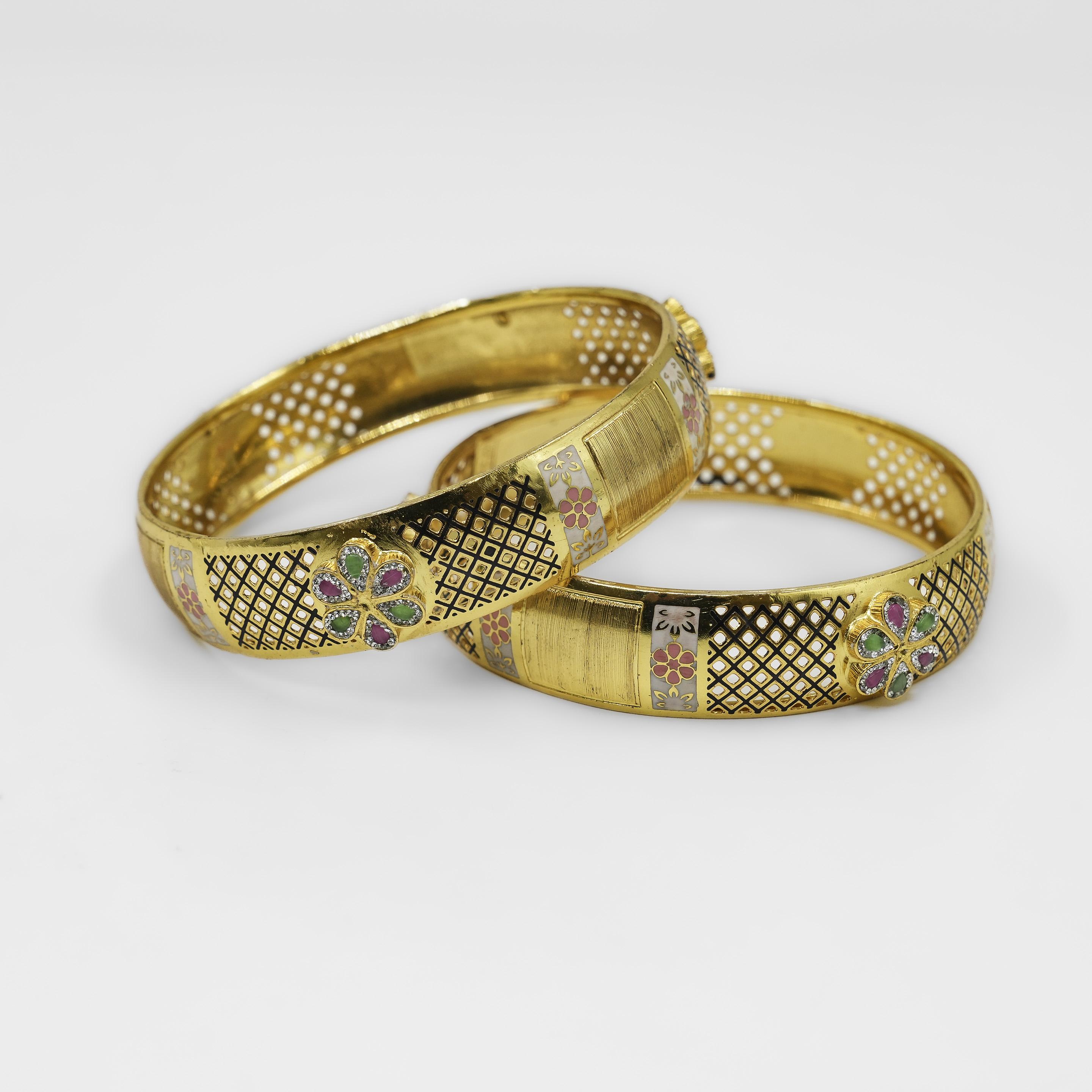 Raag Silver Jewellery - Gold Polished Silver Bangle